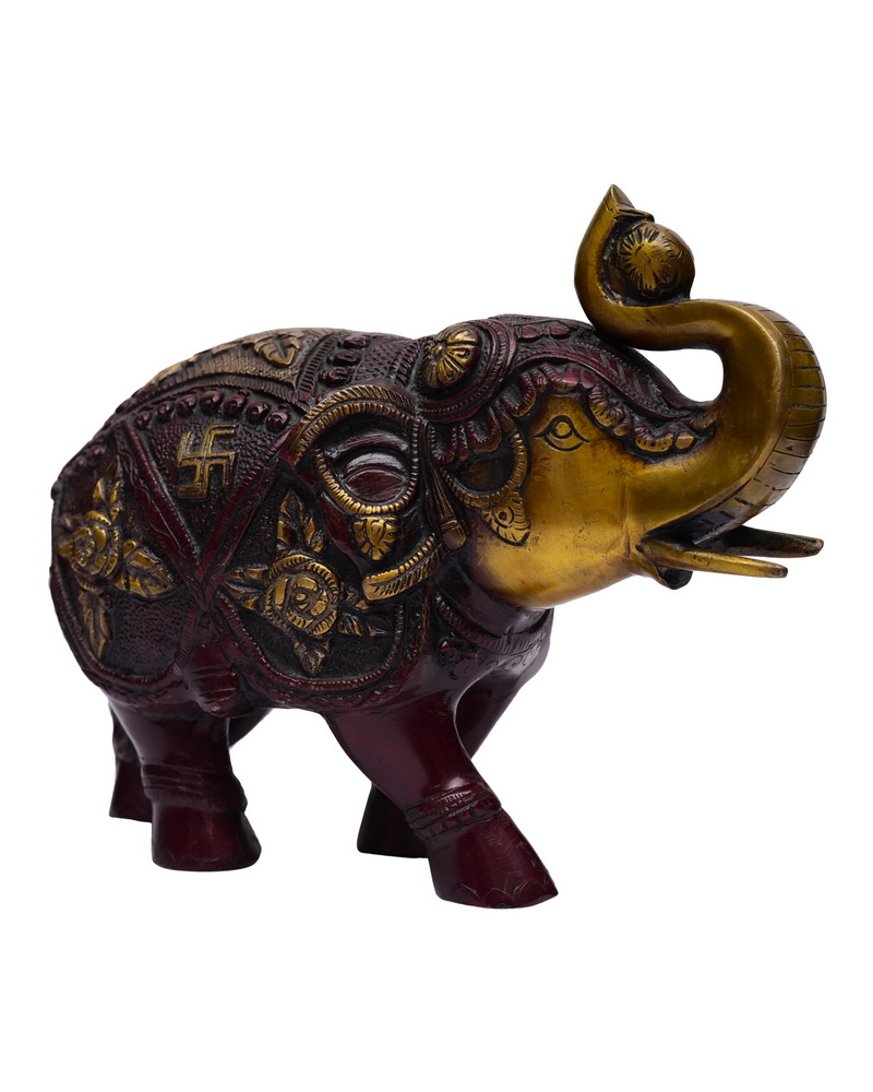 Maharaja Elephant Design Brass Showpiece #PIAS-11259