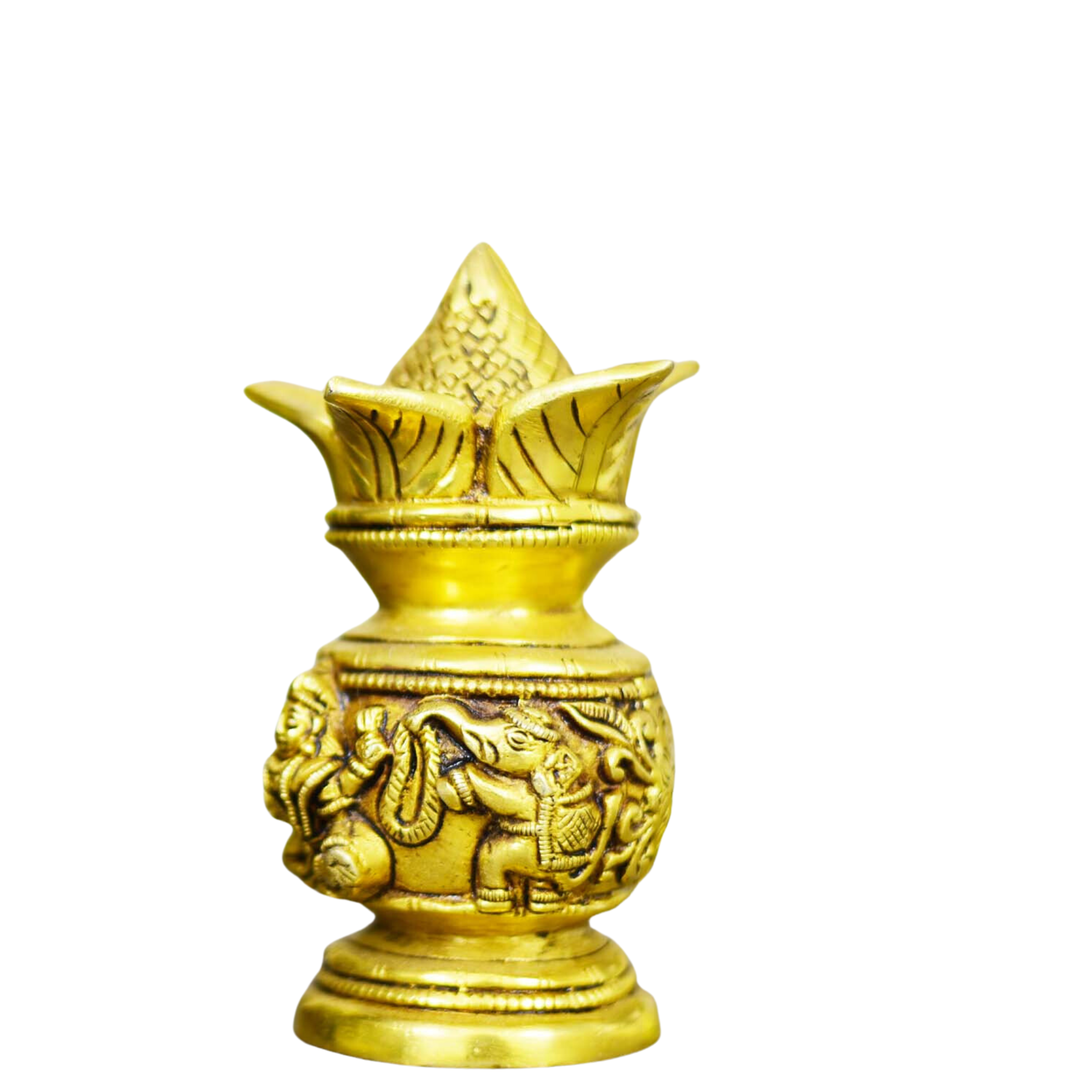 Golden Brass Vastu Pooja Kalash #PIKS-2001