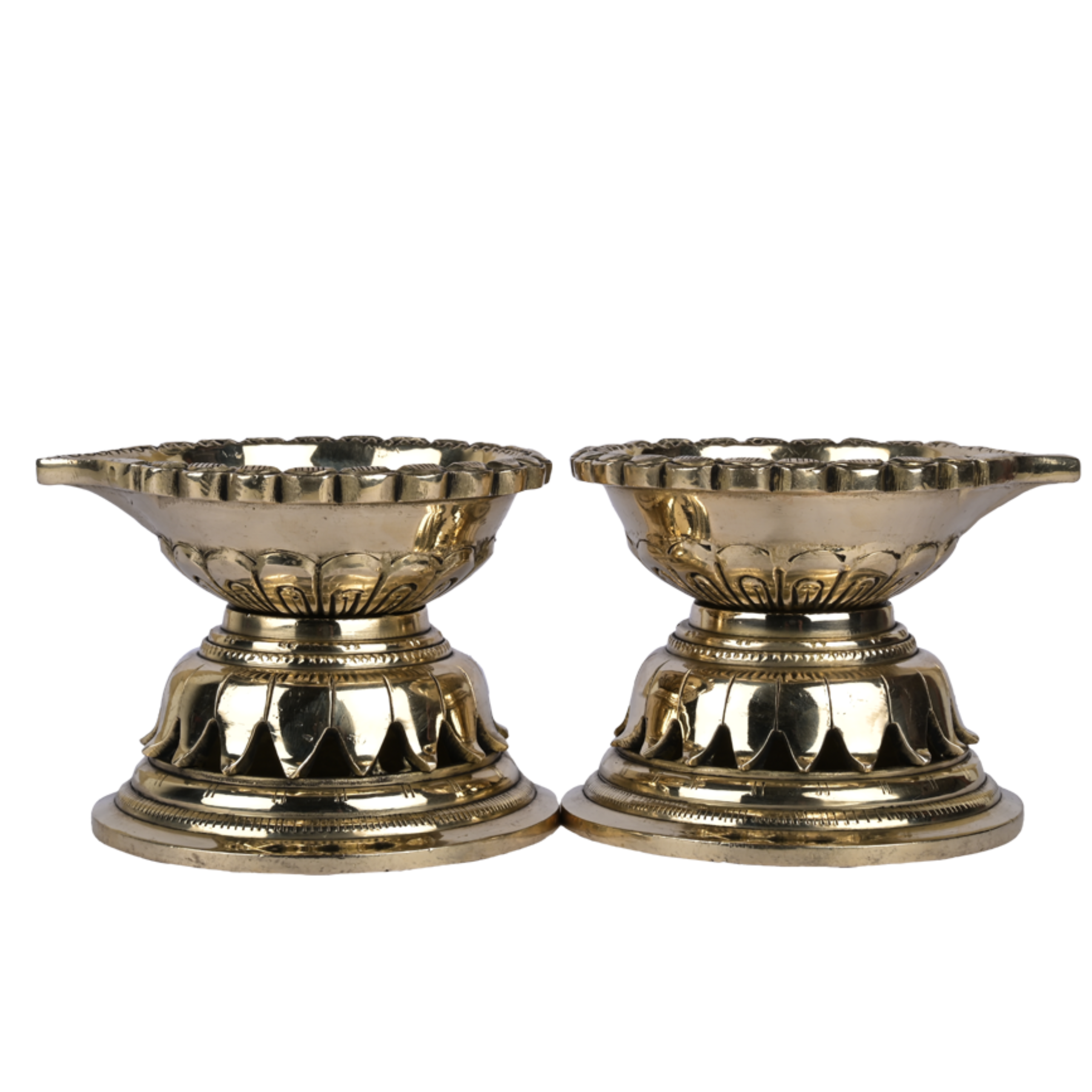Brass Aarti Diya for Puja & loban Oil lamp Temple Decor #PIDY-2103