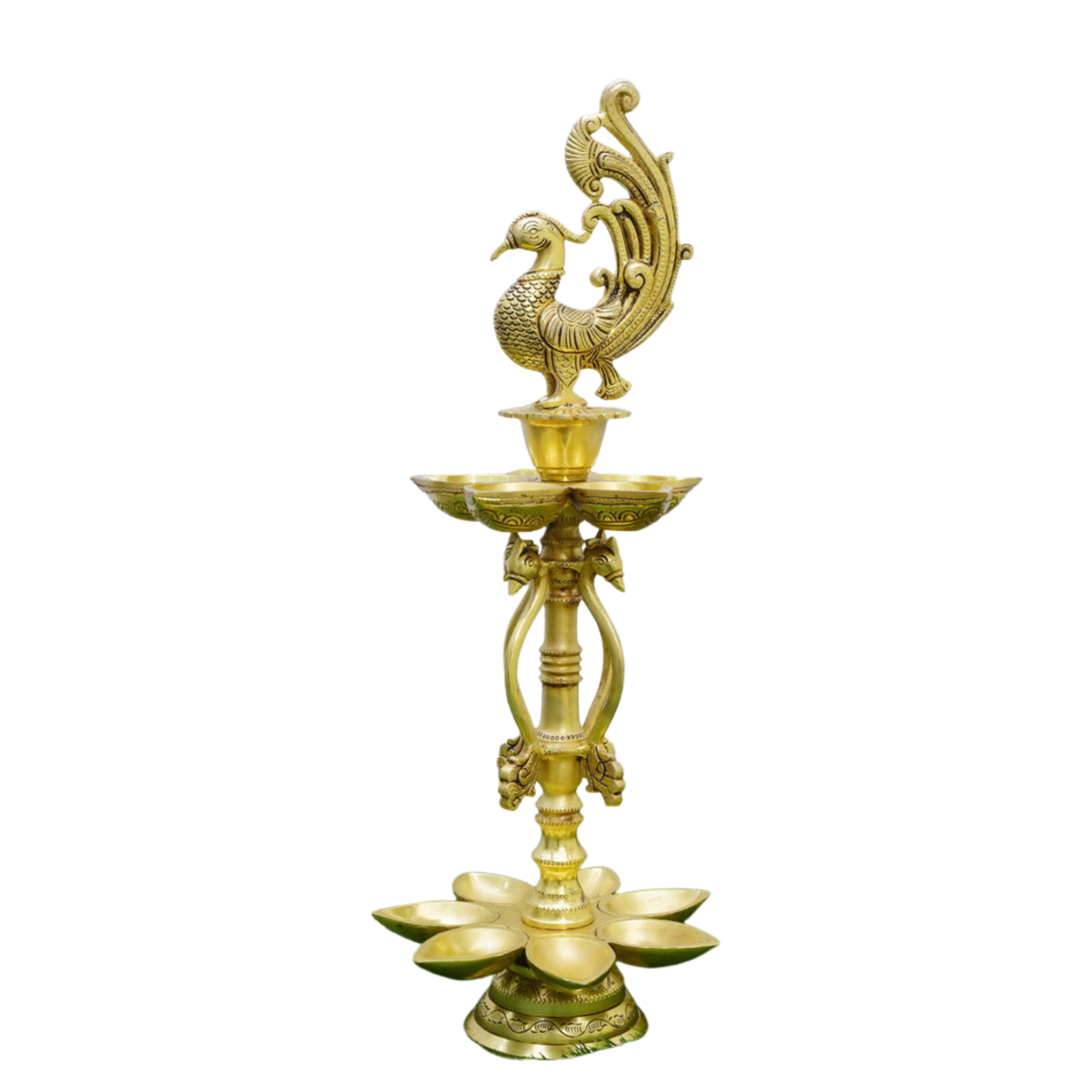 Brass Peacock Diya lamp #PILP-2204