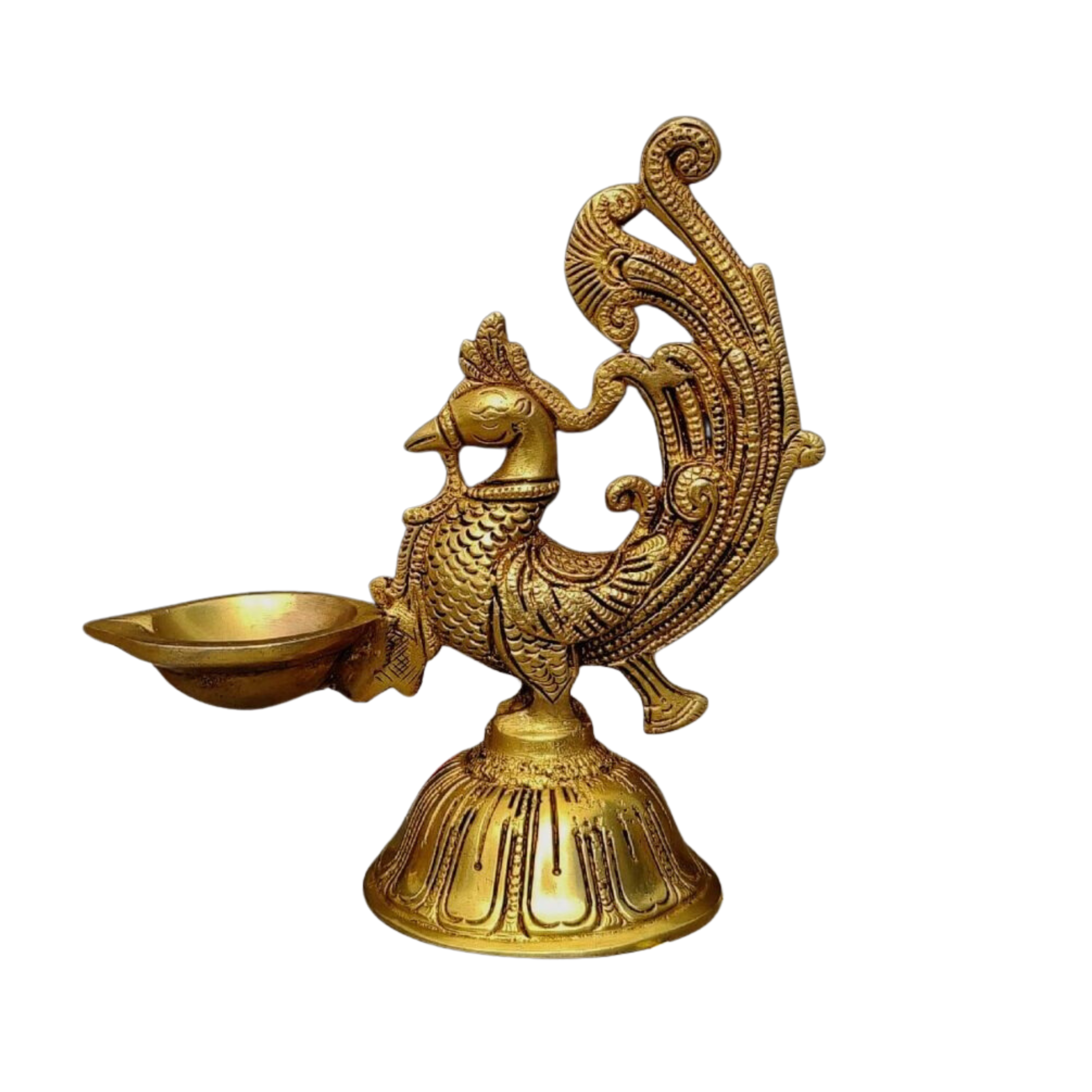 Brass Peacock Diya #PIDY-2214