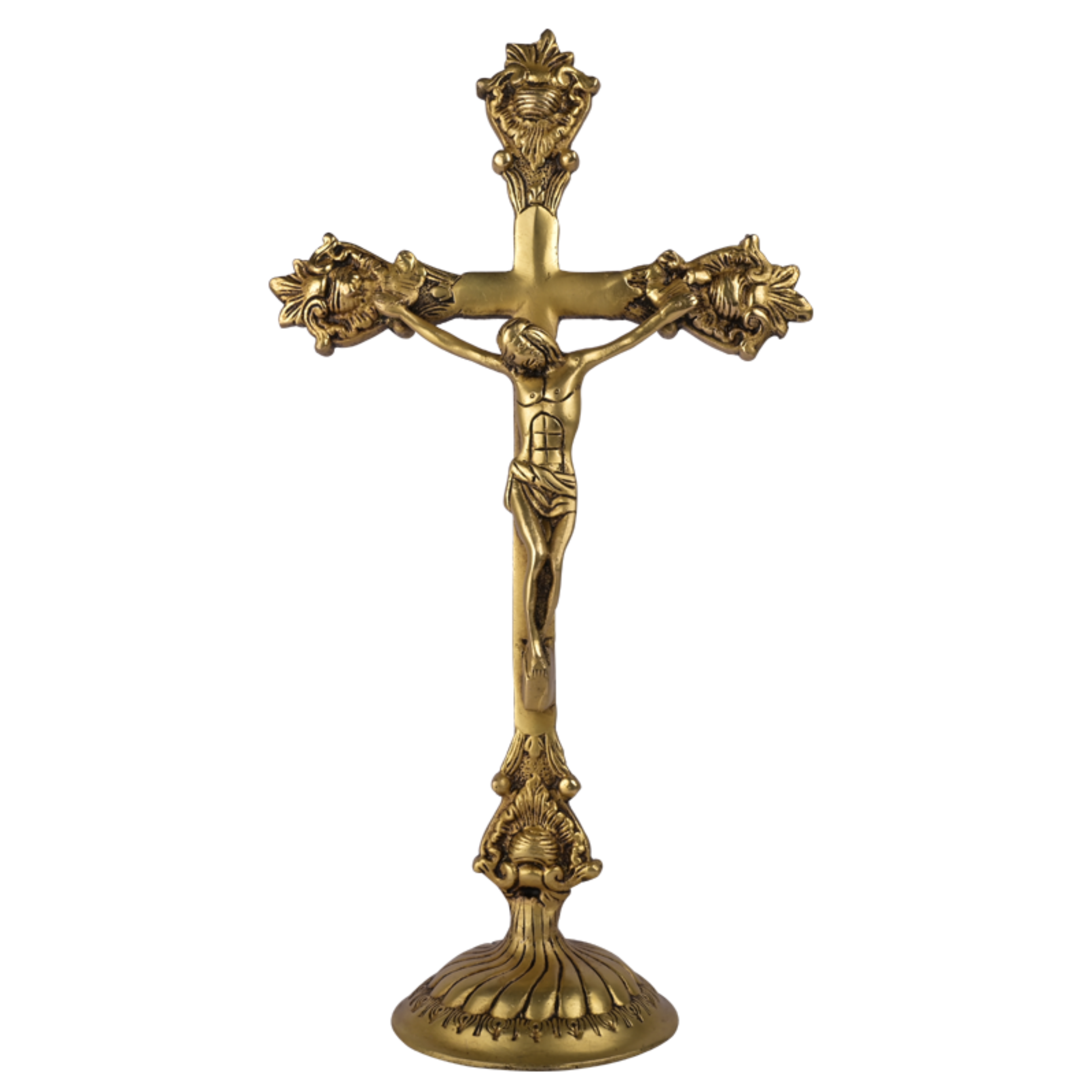 Christian God Jesus Christ Brass Cross Plated #PISS-2654