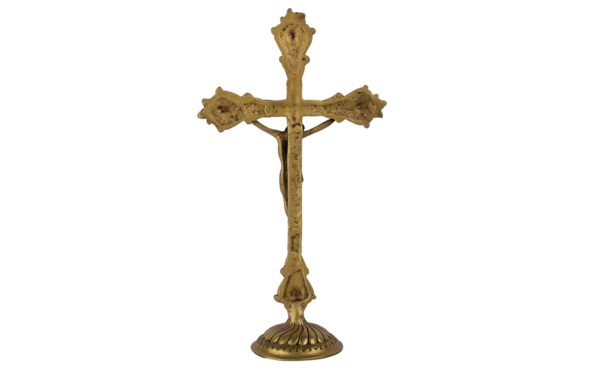 Christian God Jesus Christ Brass Cross Plated #PISS-2654