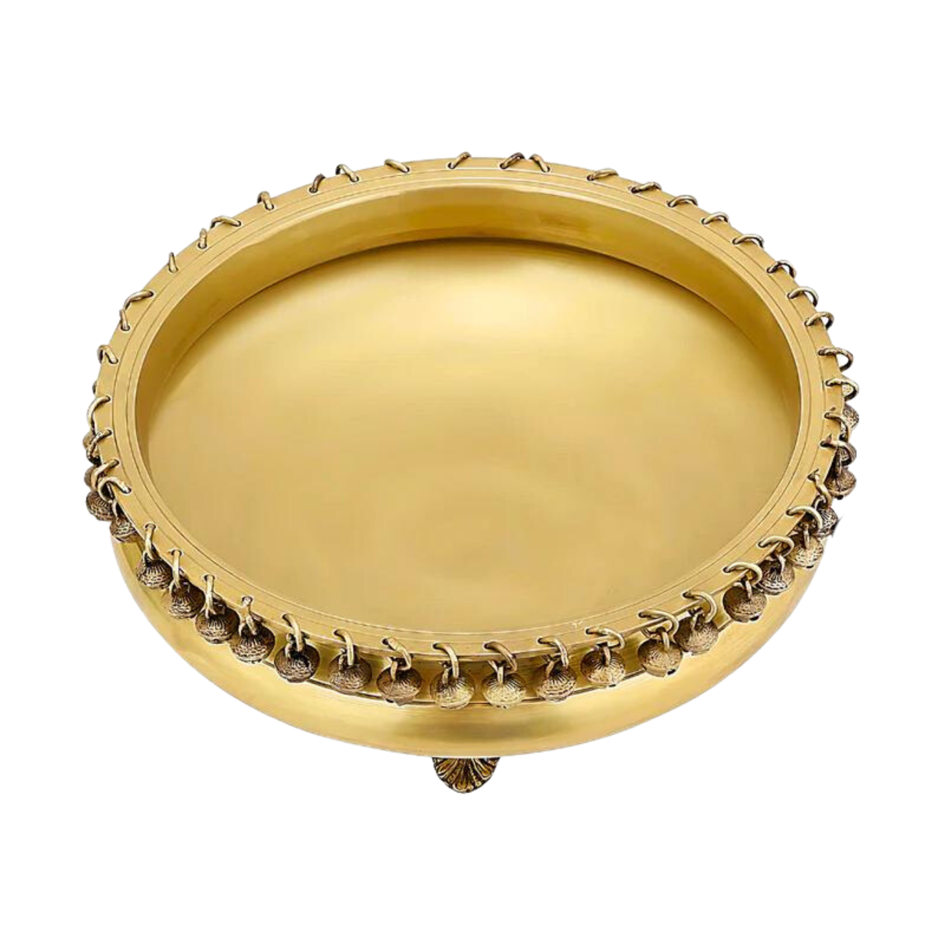Brass Urli Bowl with Bells Traditional #PIU-5010