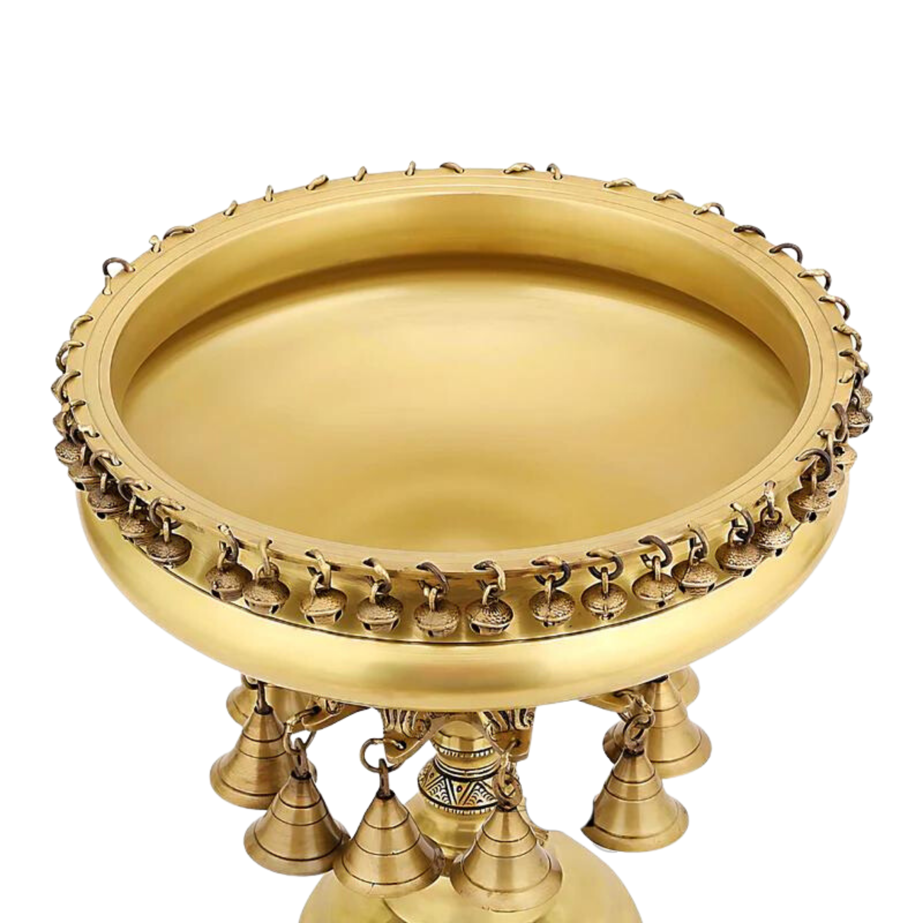  Brass Urli Bowl with Bells Ethnic #PIU-5018