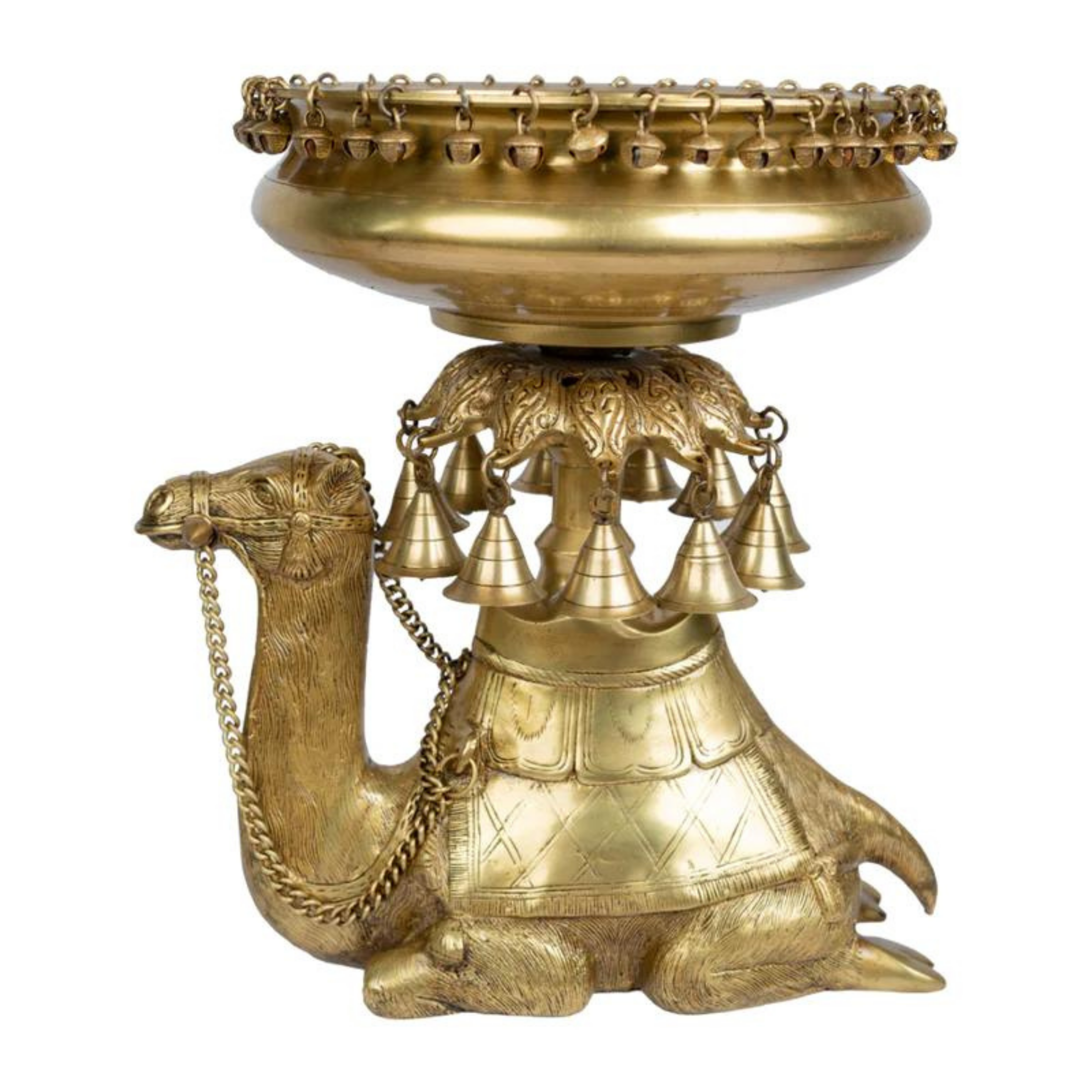 Brass Big Camel Urli Bowl Decorative #PIU-5020