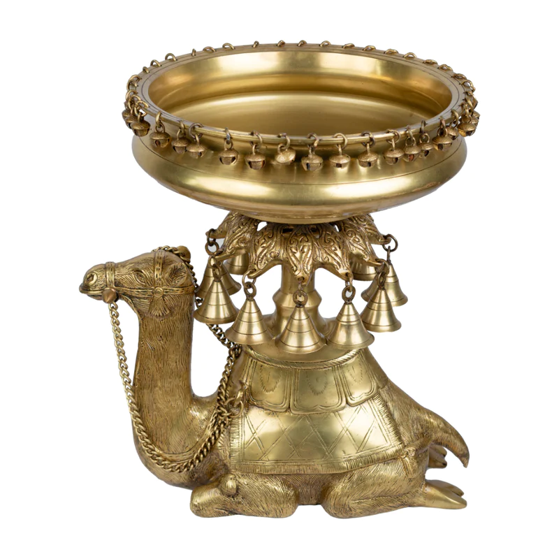  Brass Big Camel Urli Bowl Decorative #PIU-5020
