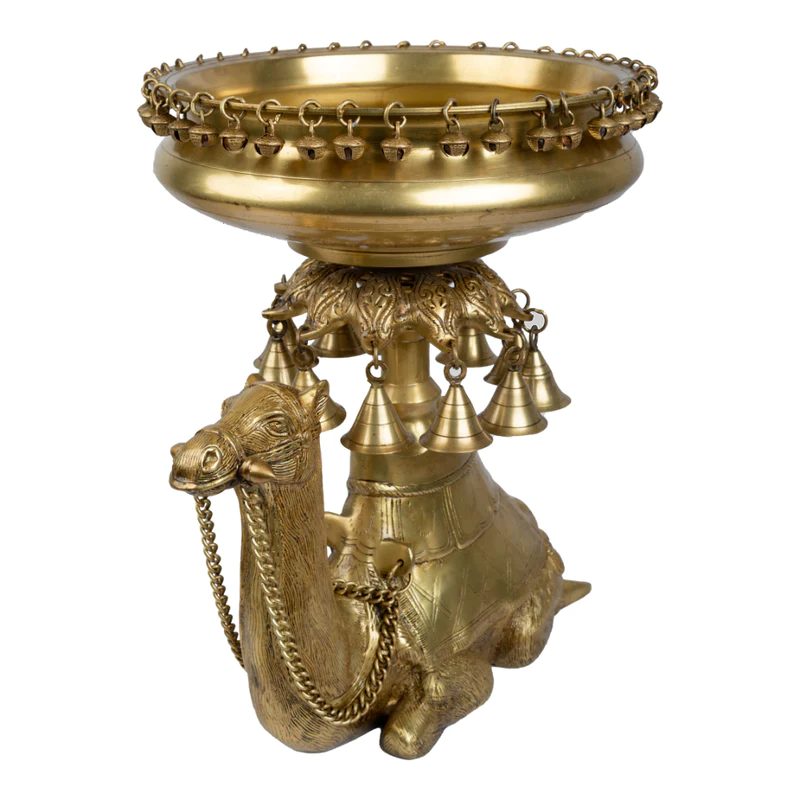  Brass Big Camel Urli Bowl Decorative #PIU-5020