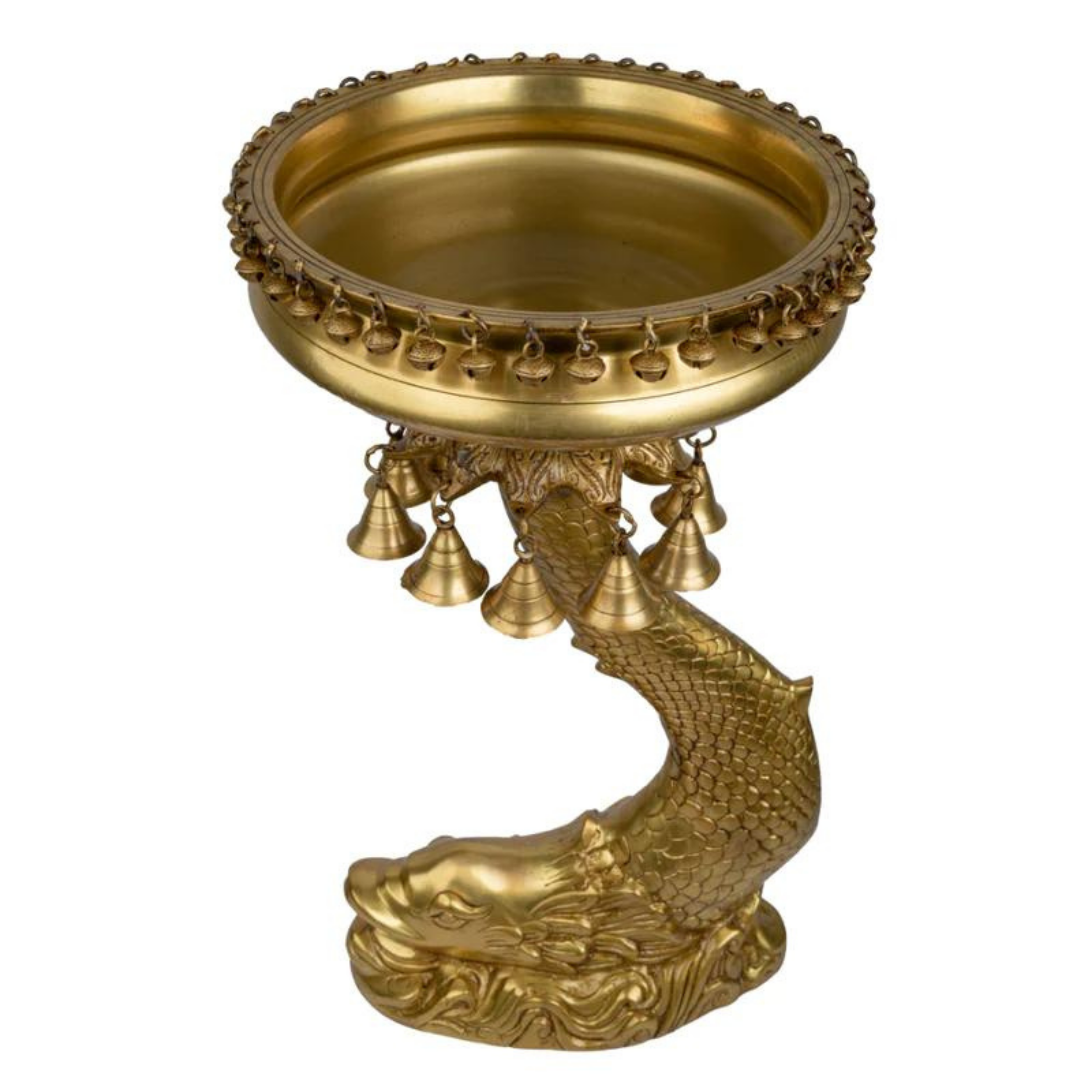 Brass Big Fish Urli Bowl Decorative #PIU-5022