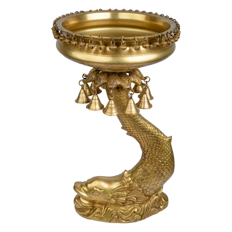  Brass Big Fish Urli Bowl Decorative #PIU-5022