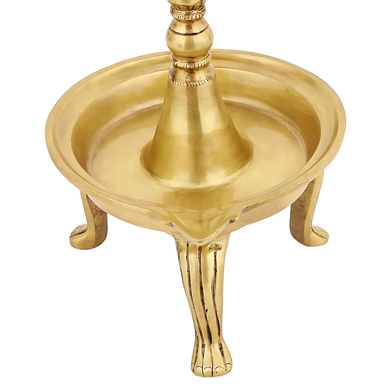 Brass Tall Urli Bowl With Bells 19in Light #PIU-5026