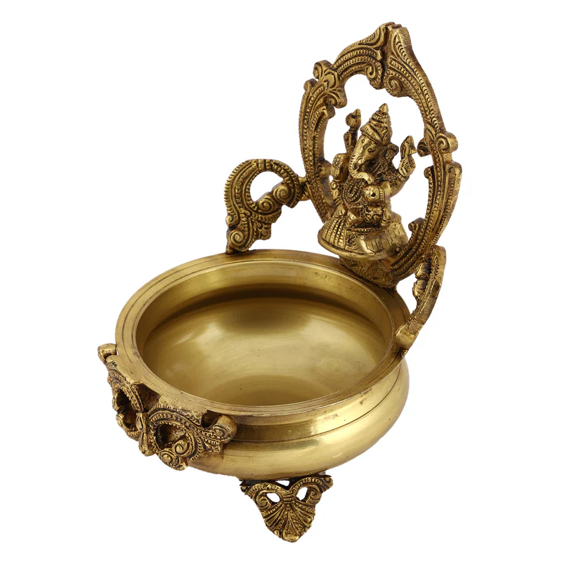 Brass Urli Bowl Ganesh Ji Light #PIU-5029