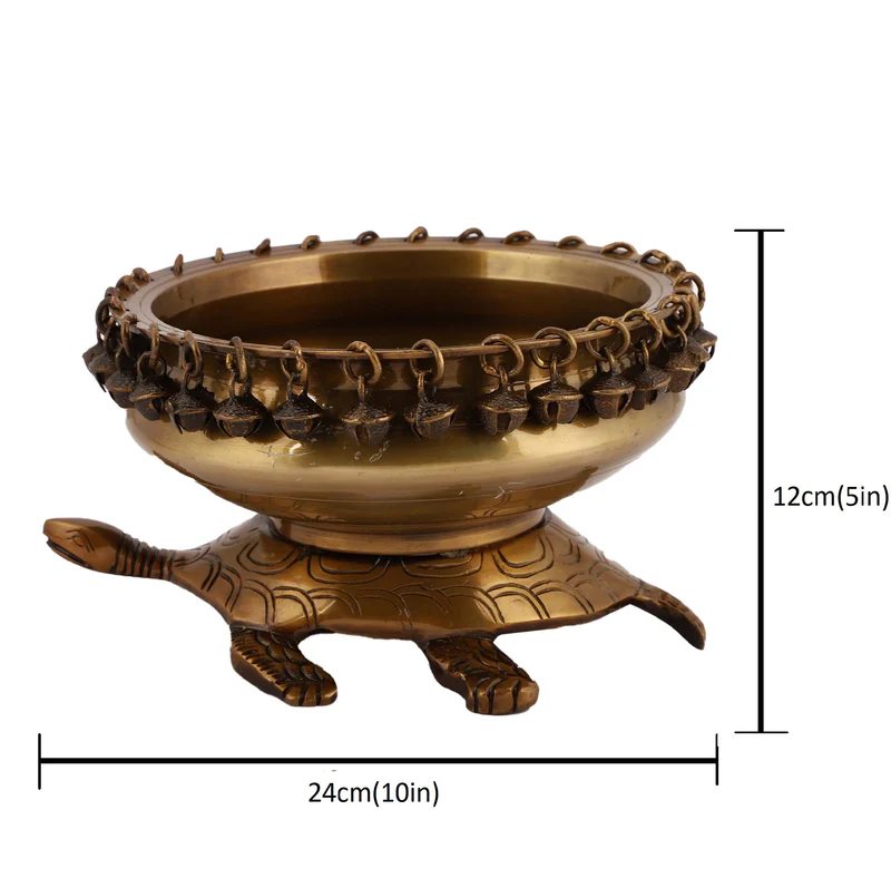 Brass Turtle Urli Bowl Dark #PIU-5032