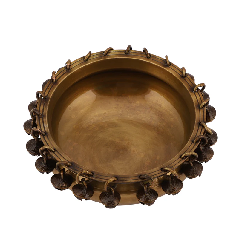 Brass Urli Bowl 6in Dark #PIU-5033