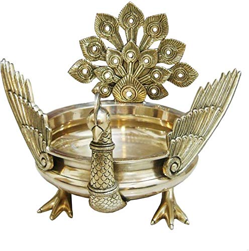 Elegant Brass Peacock Urli #PIU-5037
