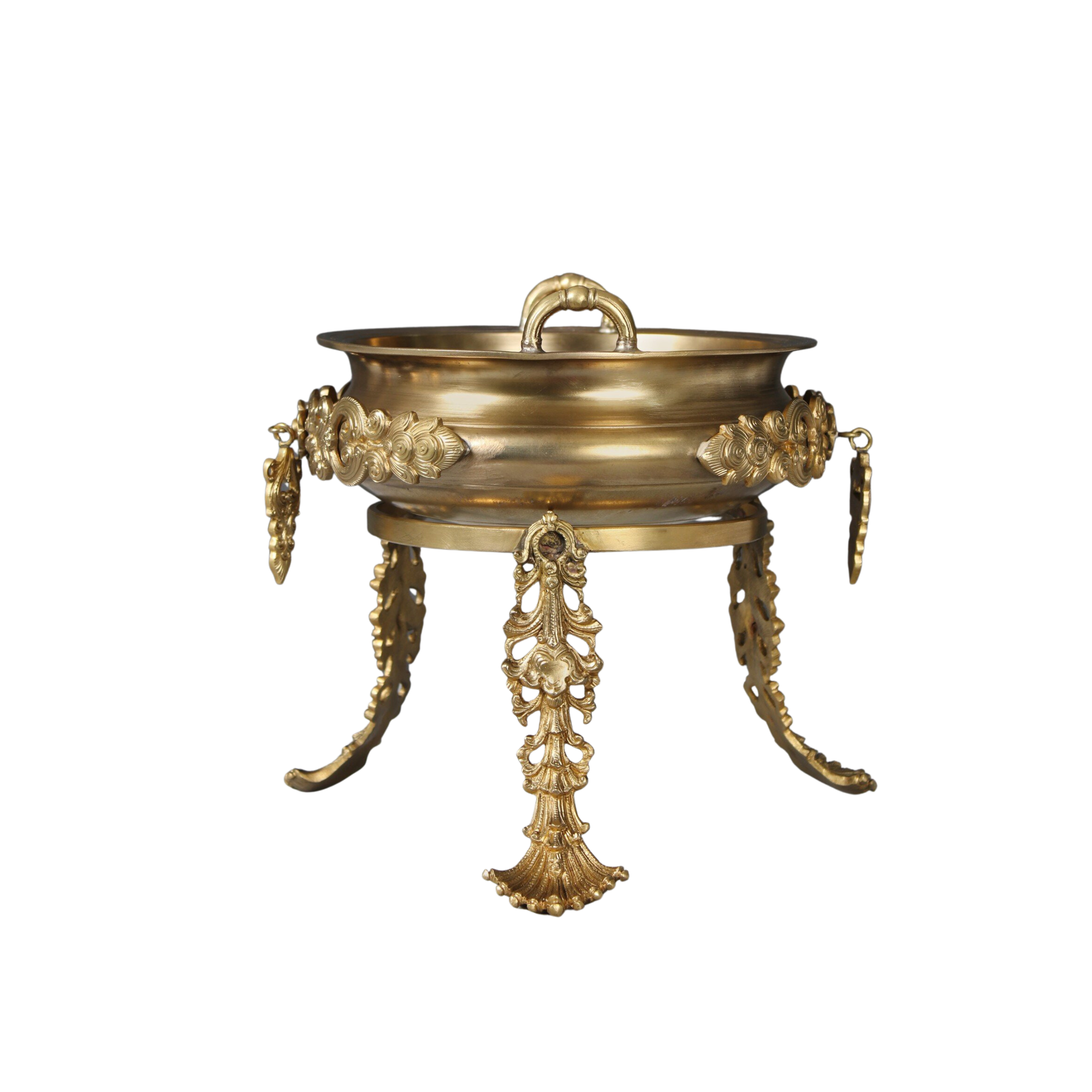Bronze Designer Urli with Stand #PIU-5044