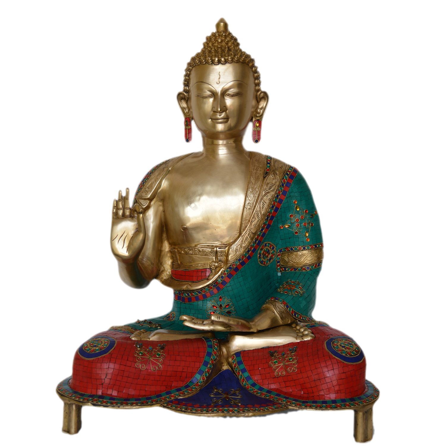 Turquoise Buddha Sculpture #PIB-4012