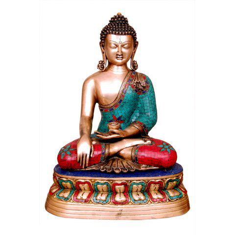 Brass Buddha statue #PIB-4017