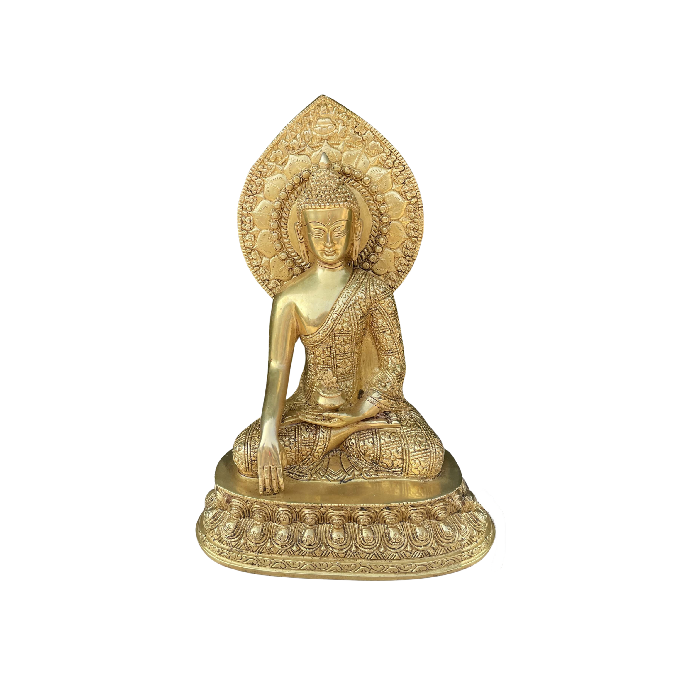 Buddha table top brass made decorative figure statue #PIB-4034