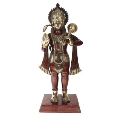 Metal brass Hindu lord Hanuman Statue #PIH-6008