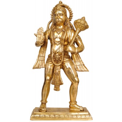 Bronze finish Sculpture of hindu god Hanuman Ji #PIH-6011