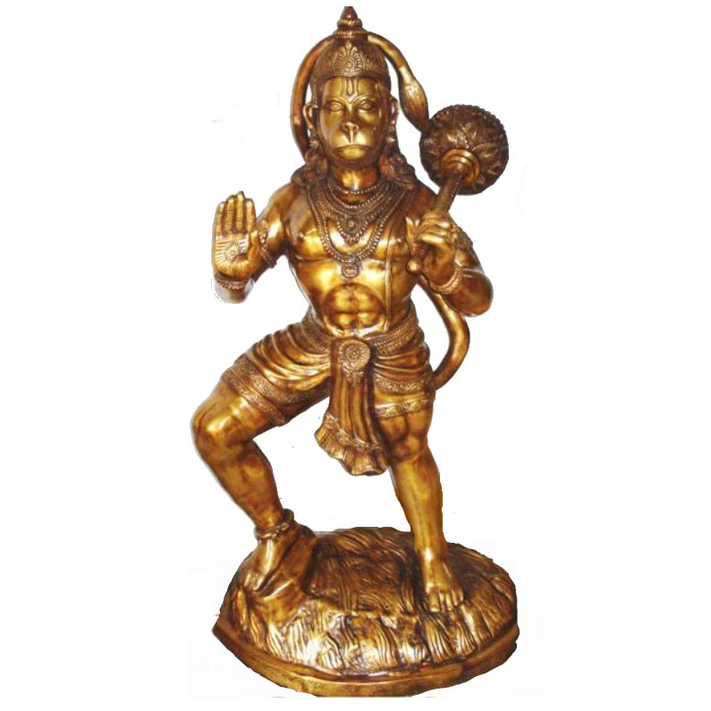 Big Lord Hanuman figure in brass metal #PIH-6013