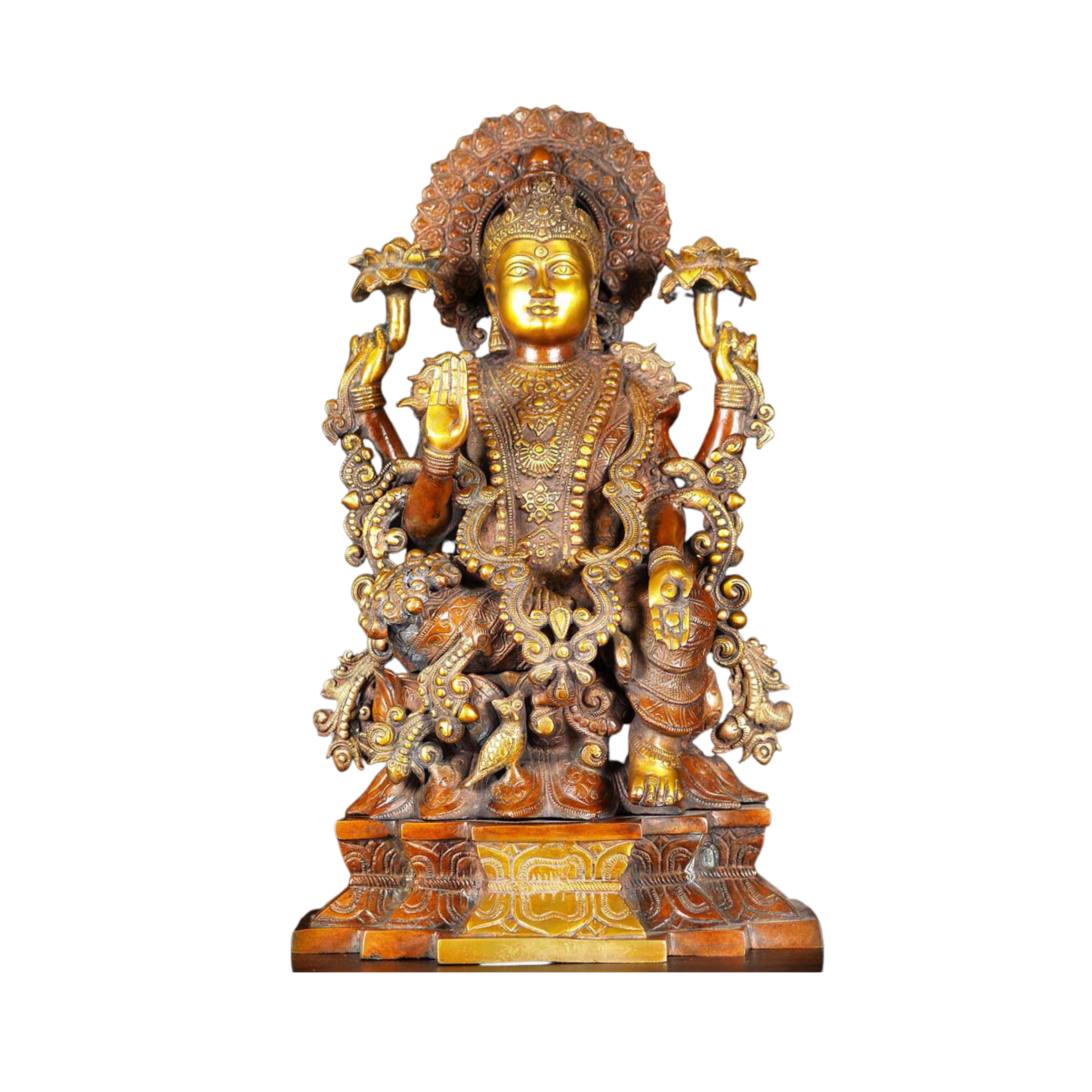 Bronze finish Hindu goddess Laxmi Sculpture #PIL-9019