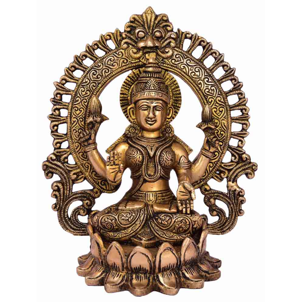 Hindu Religious Metal Statue of Goddess Laxmi #PIL-9020