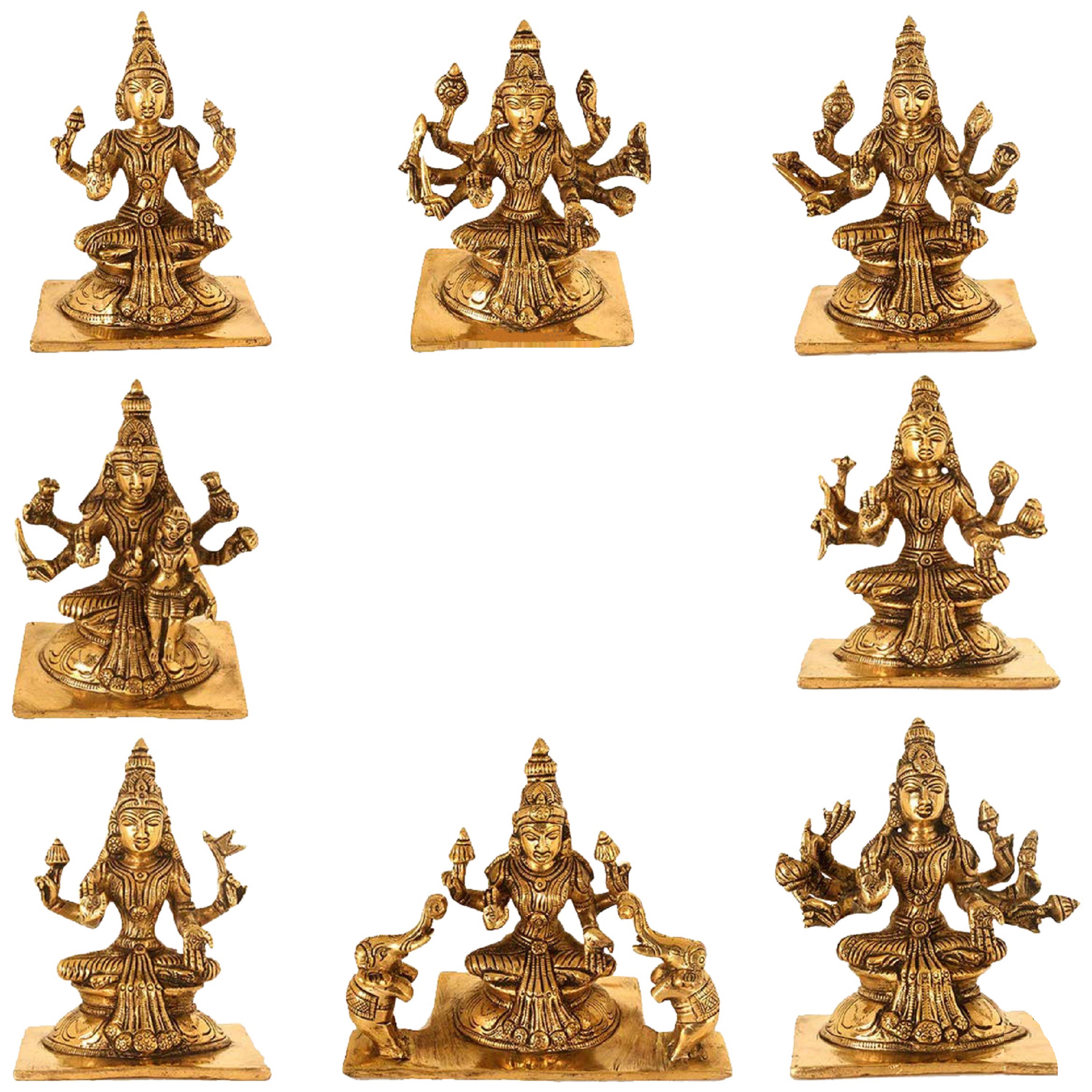 ASHTALAXMI Brass Statue Set of 8 pieces #PIL-9022