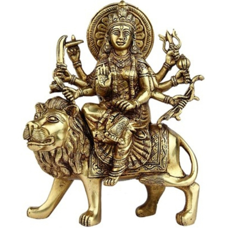 Goddess Durga Statue of Brass #PID-1723