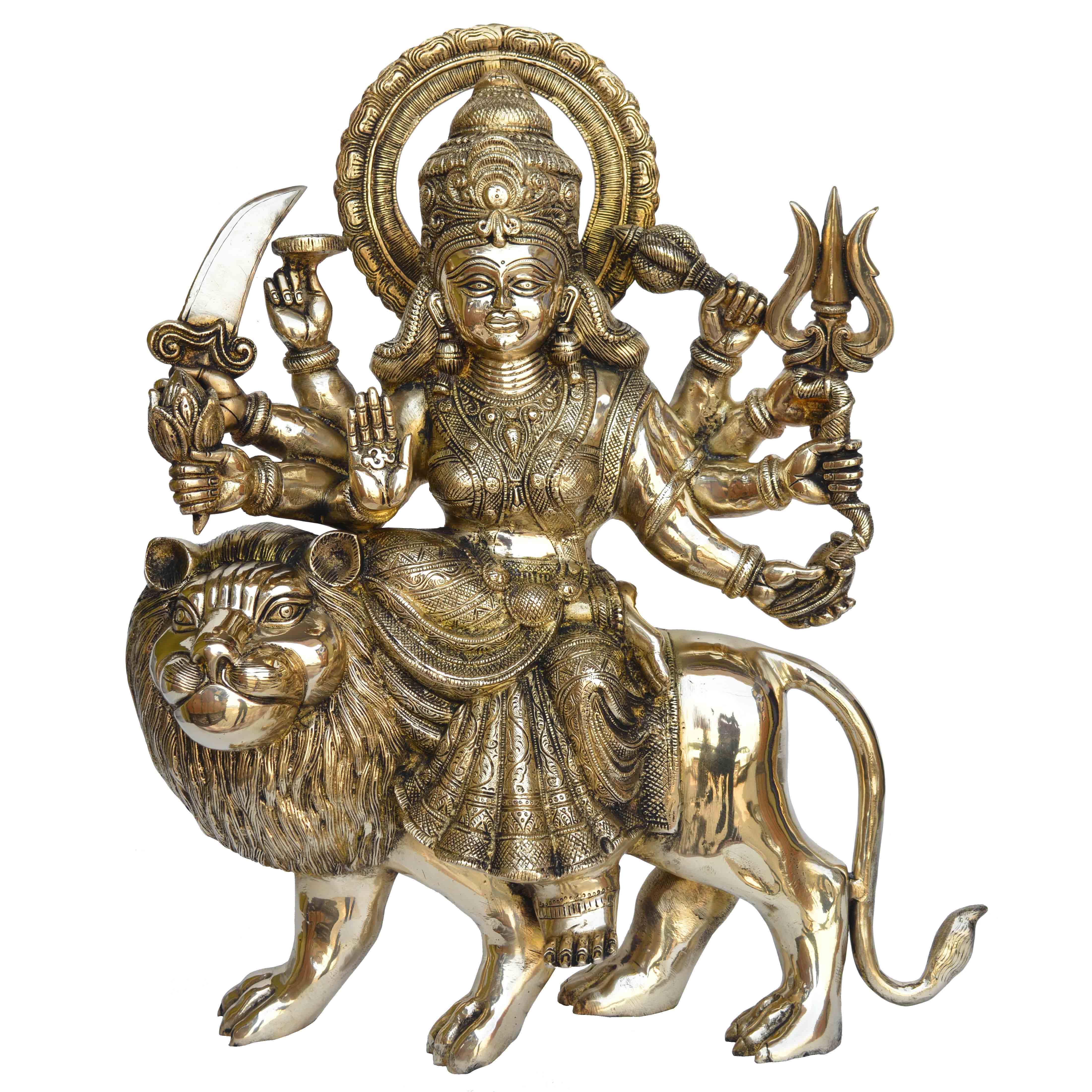  Durga Statue of Brass #PID-1724