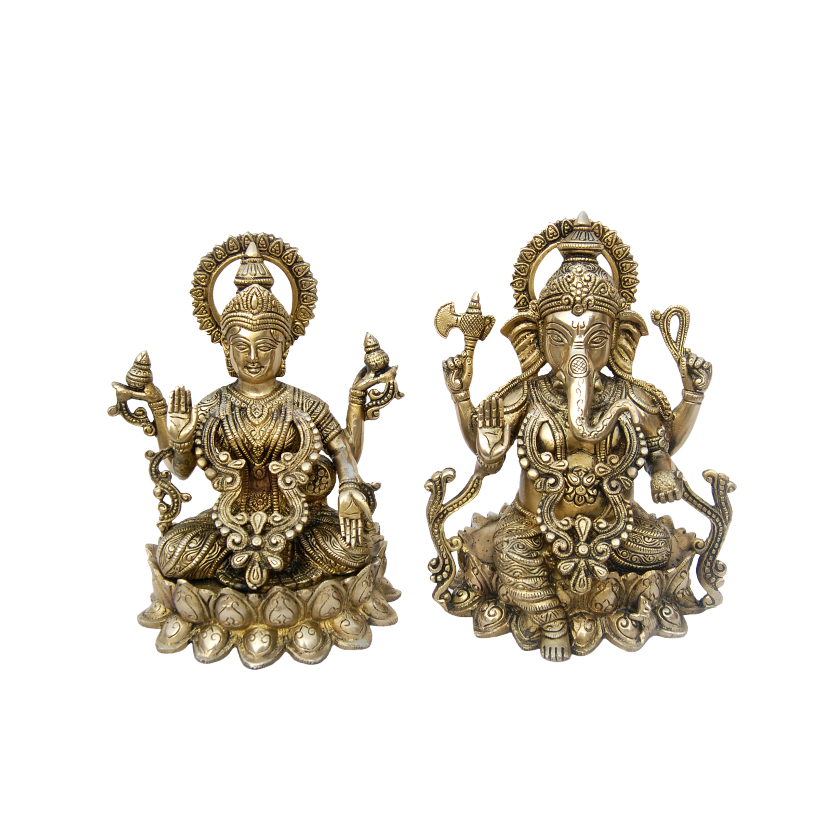 Brass Laxmi Ganesh Statue #PILG-10022