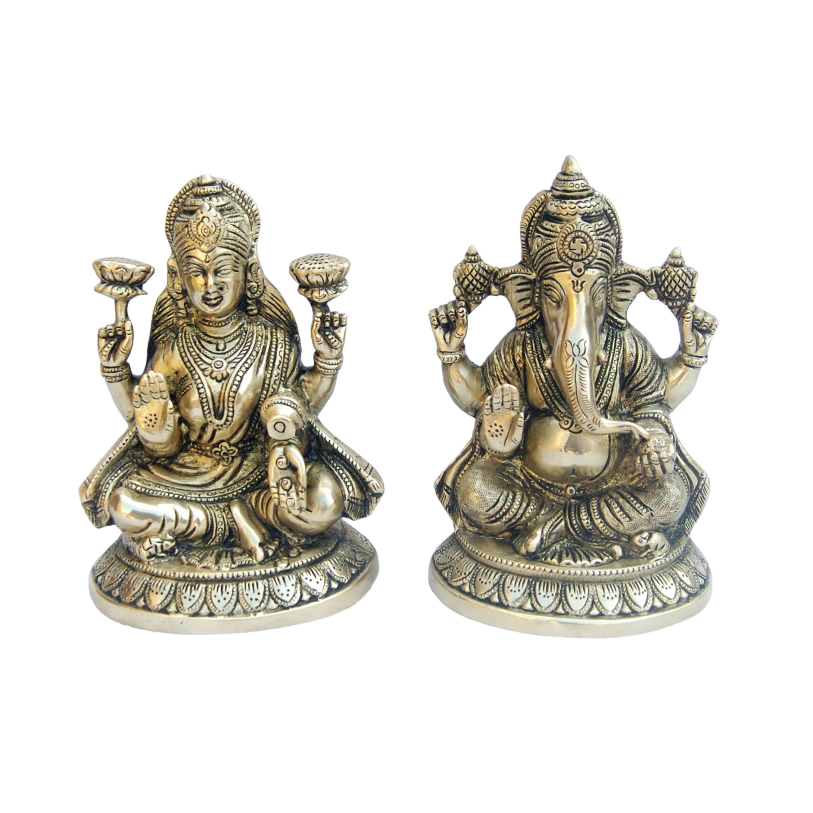  Brass Ganesh Laxmi Statue #PILG-10023