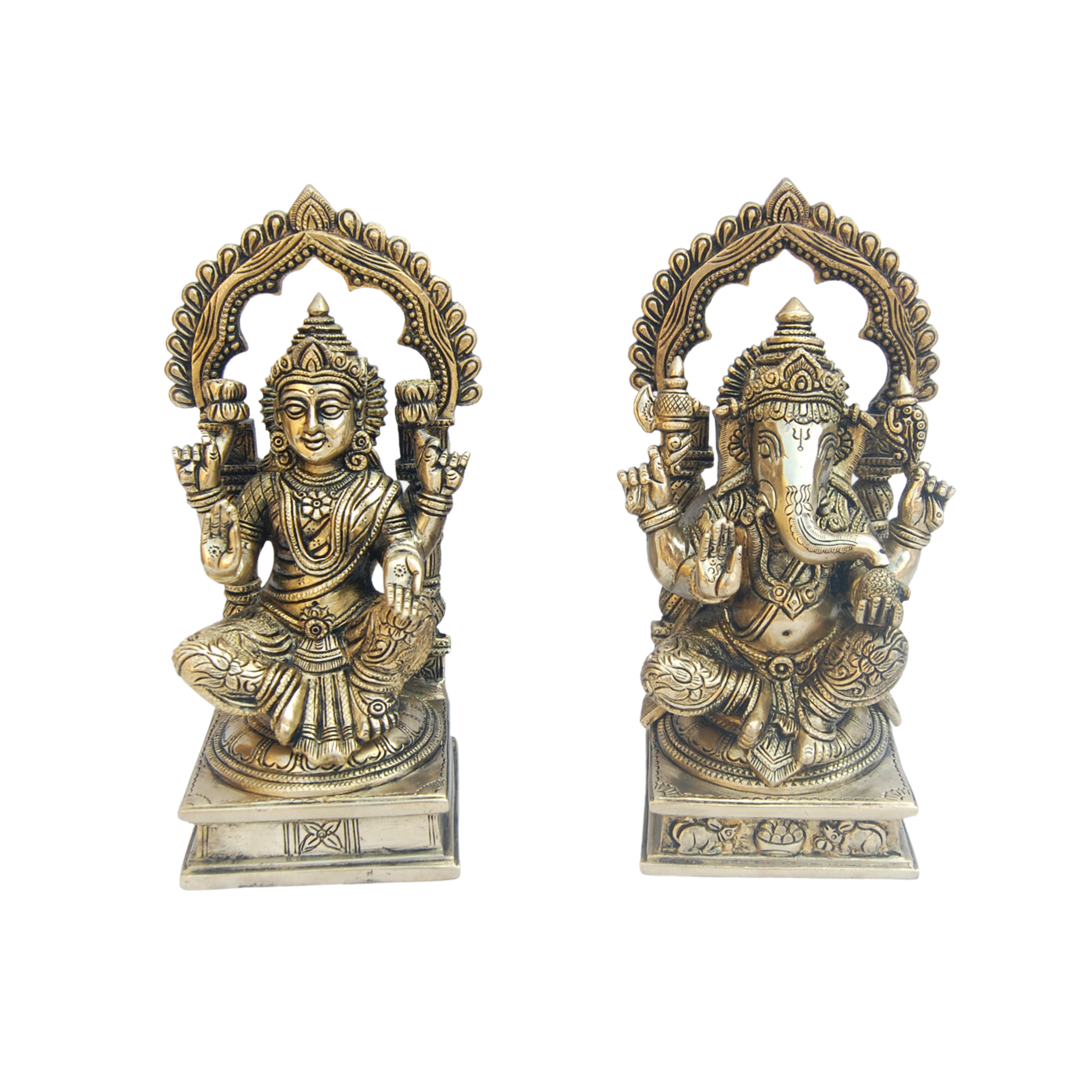 Brass Ganesh Laxmi Statue  #PILG-10024