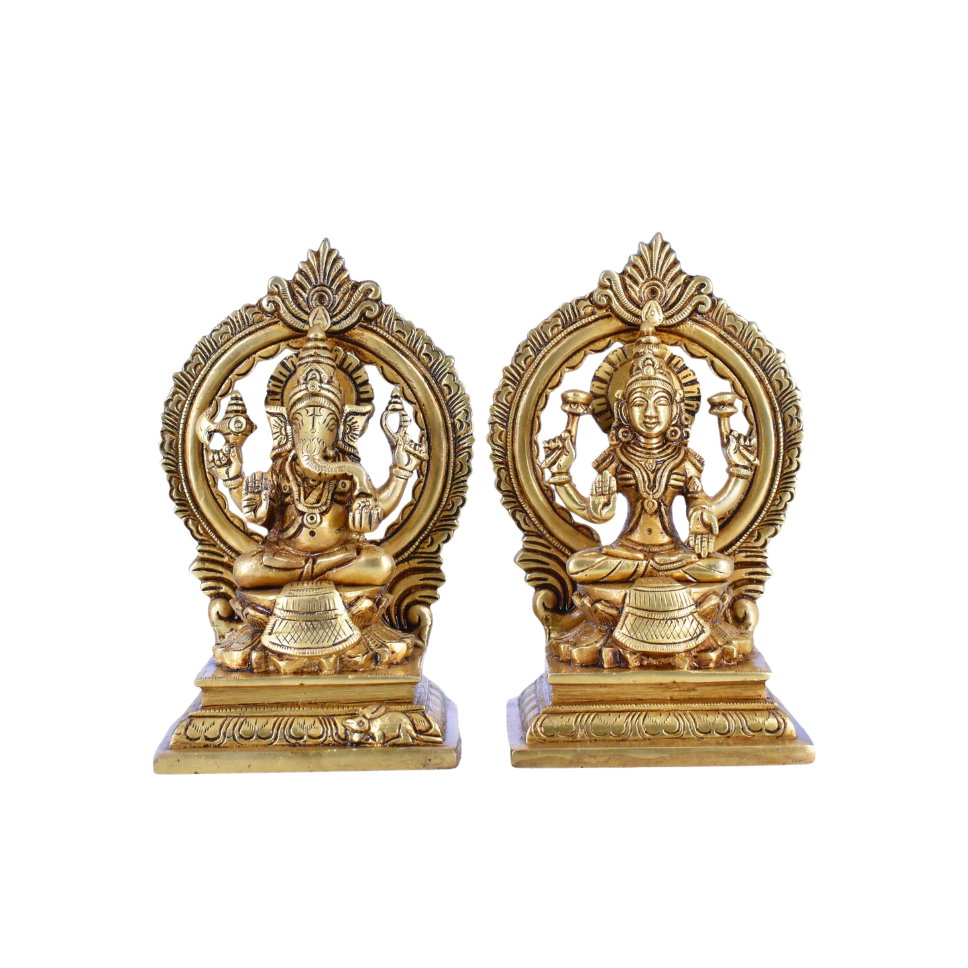 Brass Ganesh Laxmi Statue #PILG-10016