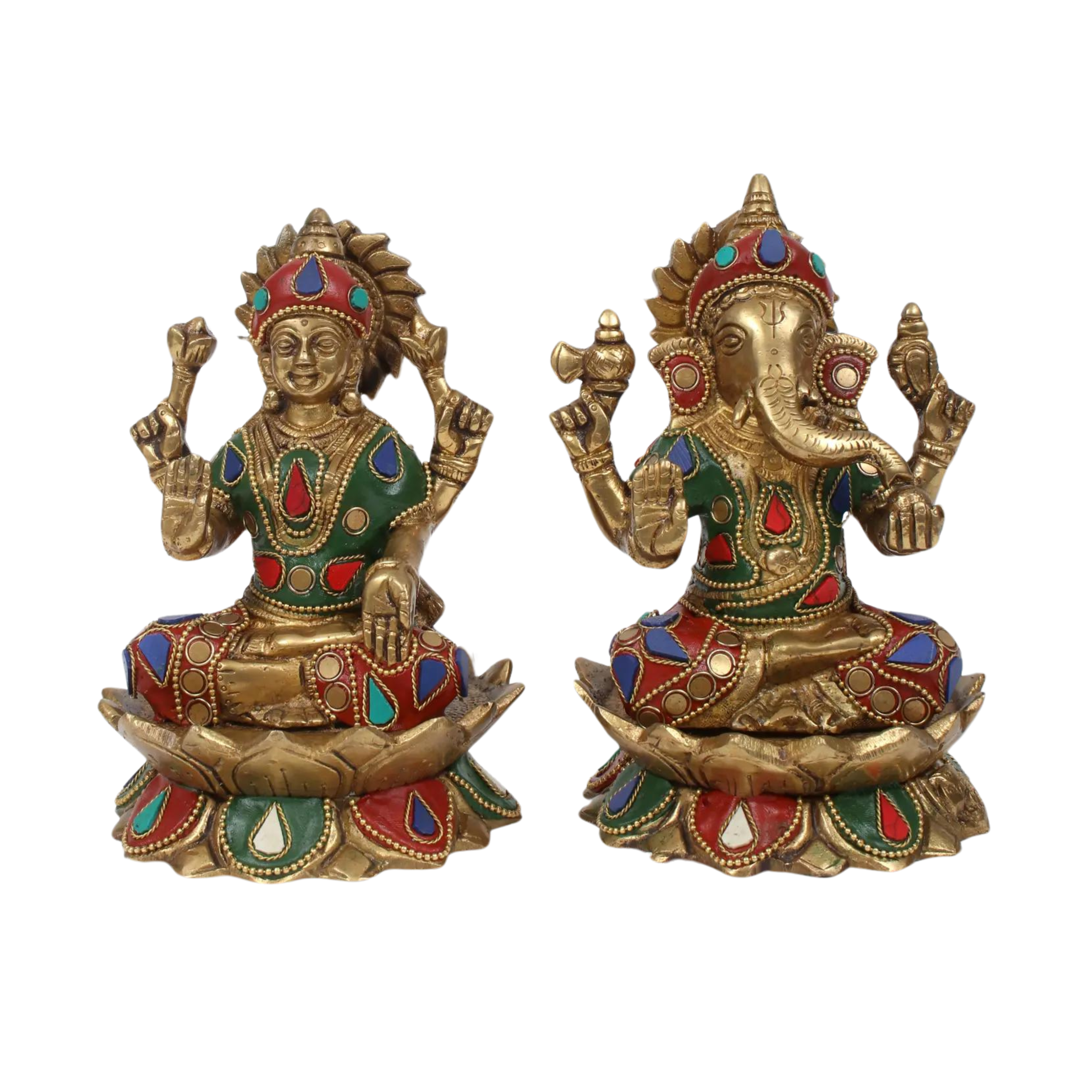 Brass Laxmi Ganesha Statue #PILG-10003