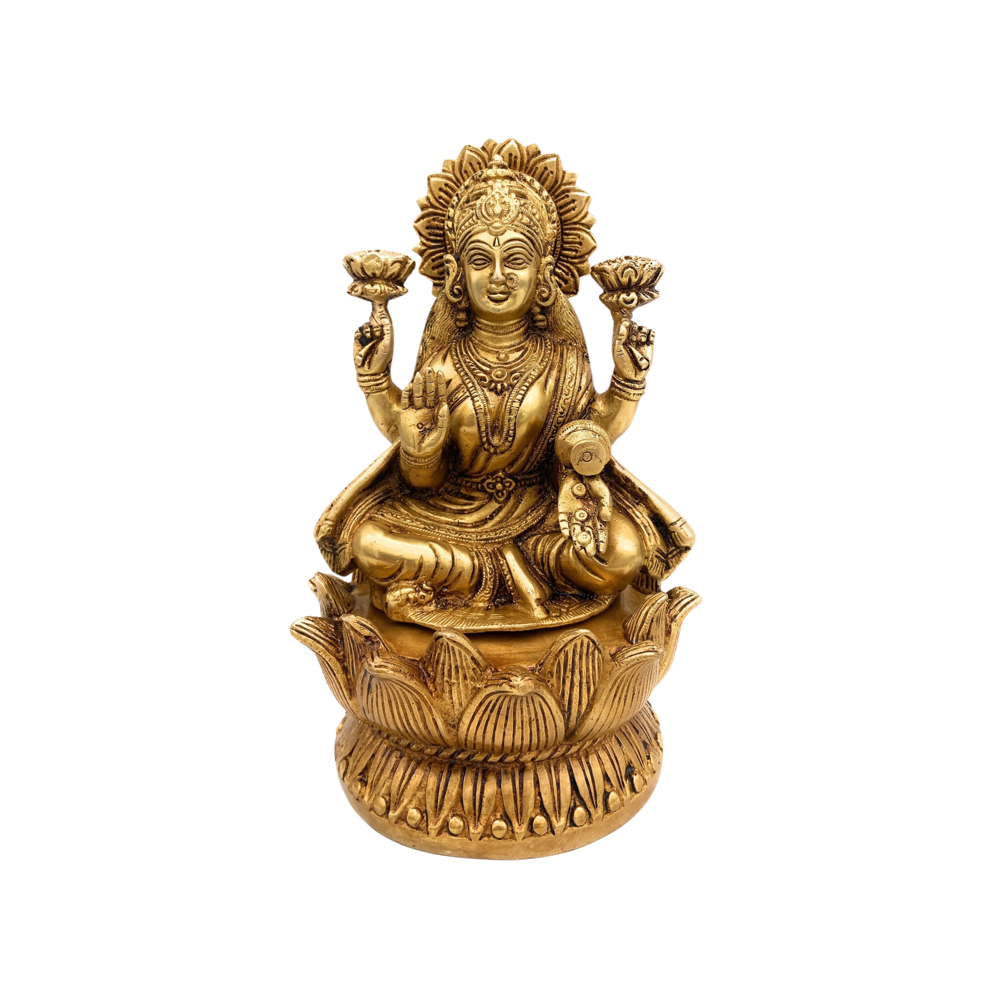 Brass Sculpture of Goddess Laxmi #PIL-9011