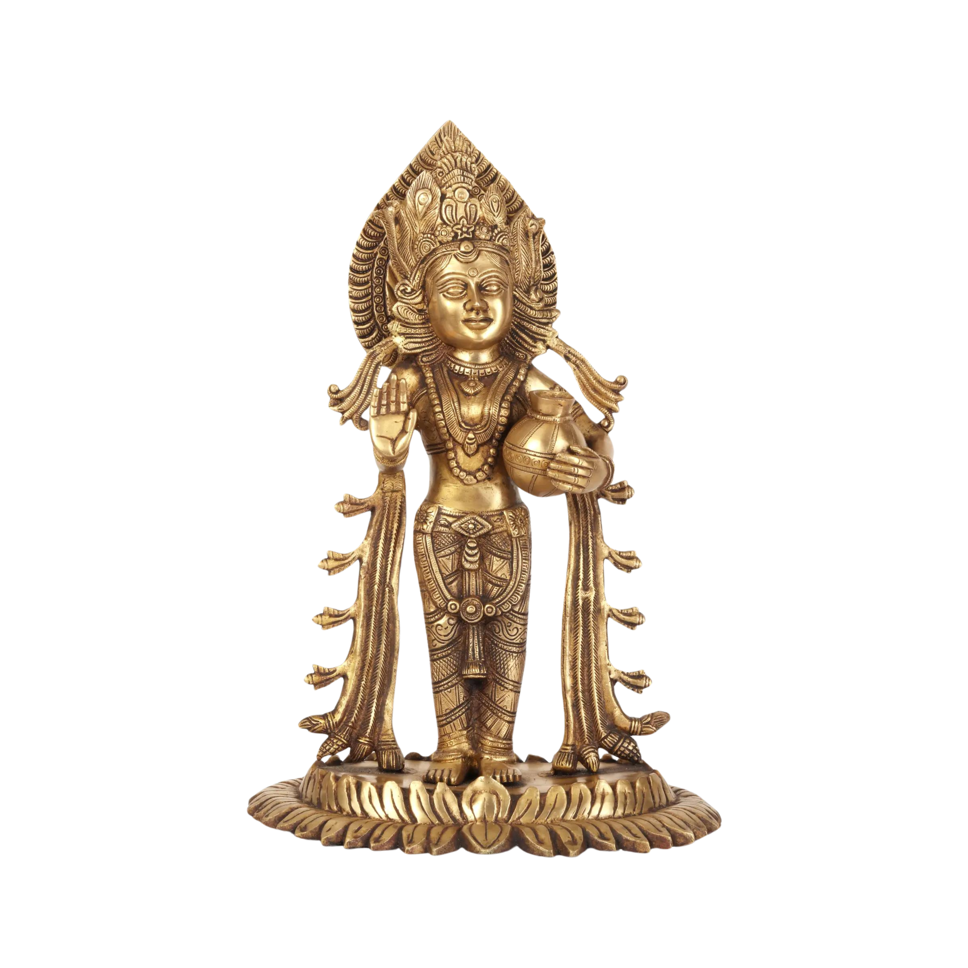 Brass statue Goddess Laxmi Standing #PIL-9013