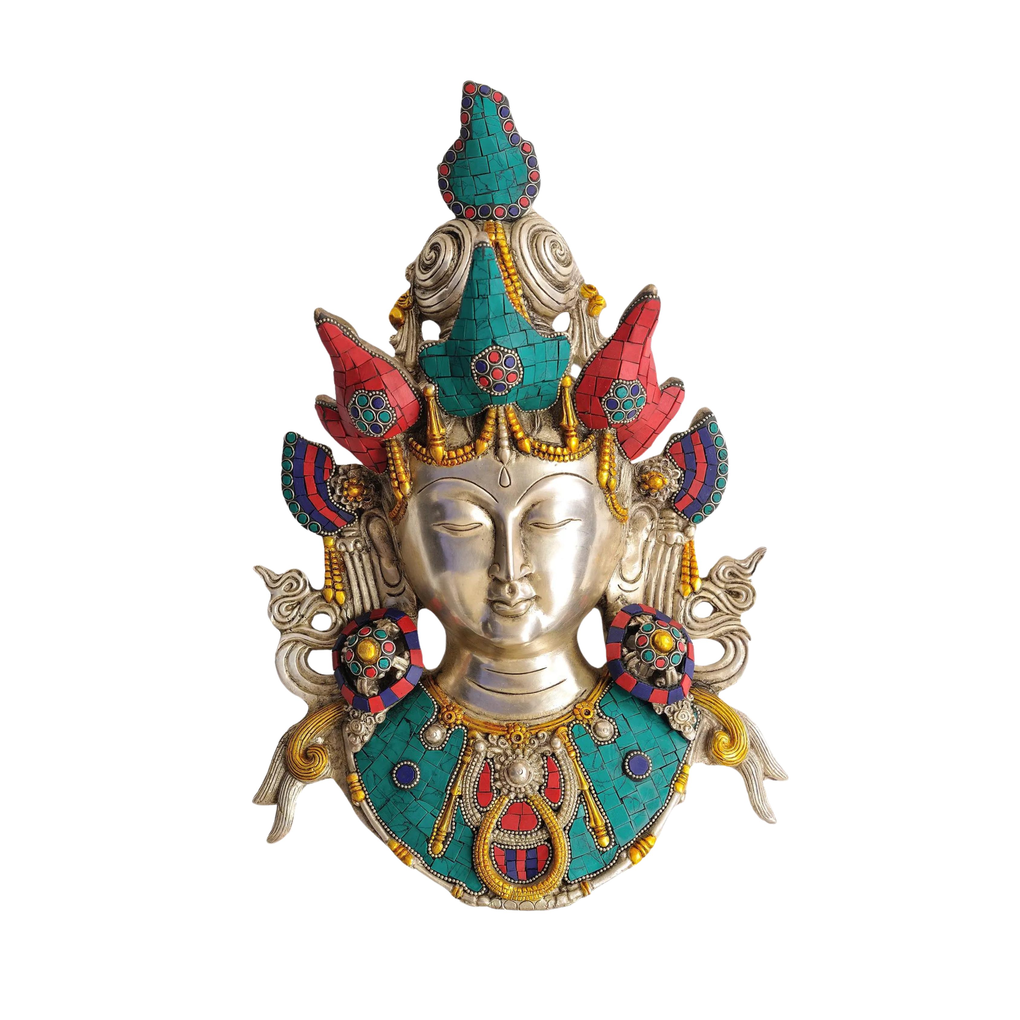 Brass Tara Head of Buddha #PIBT 1401