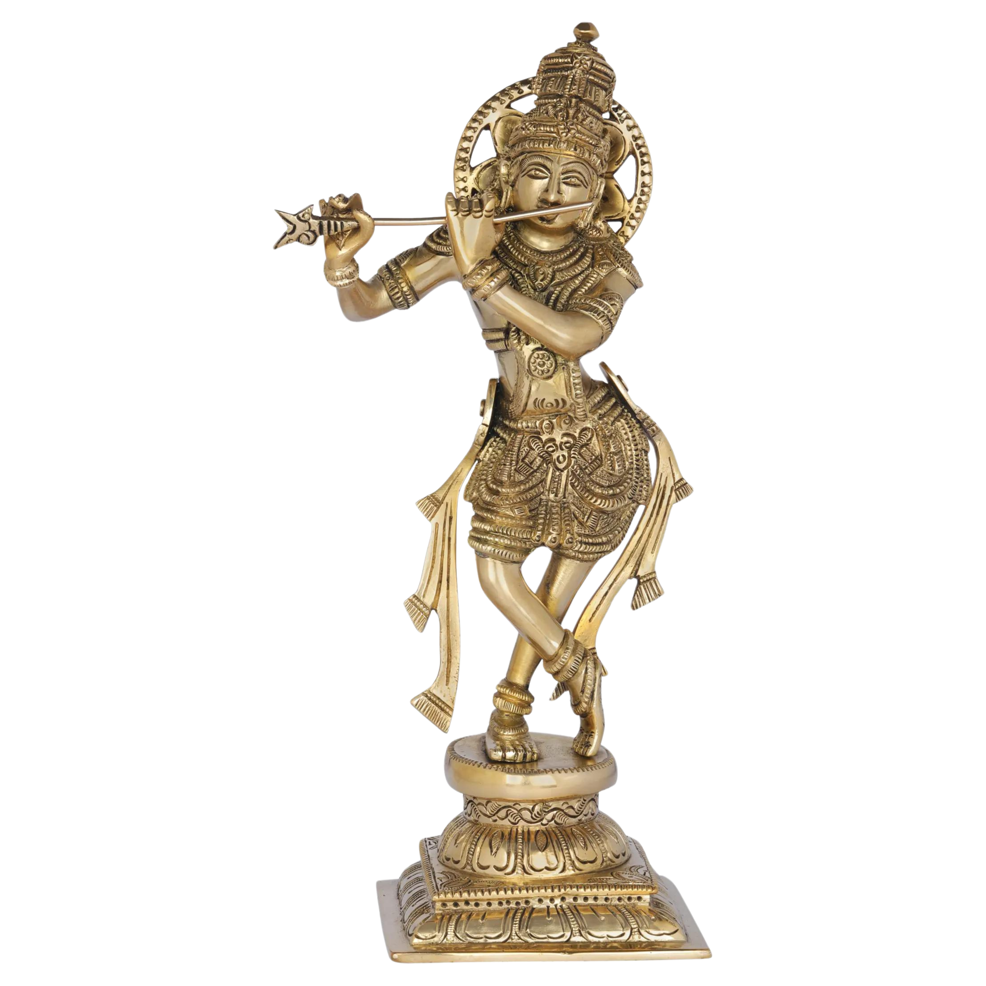 Lord Krishna brass statue #PIK-7022
