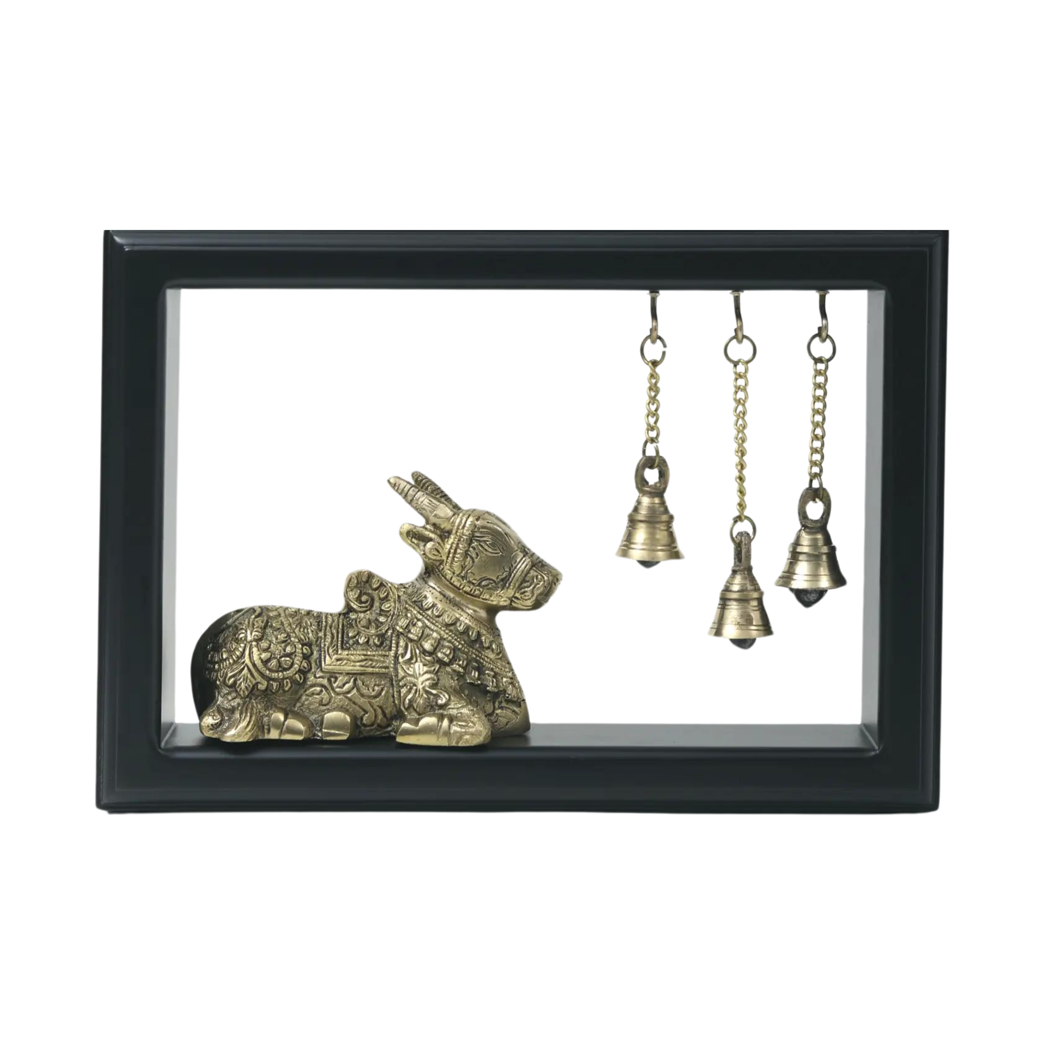  Brass Nandi with Bells | Wall Hanging#PIF-1115