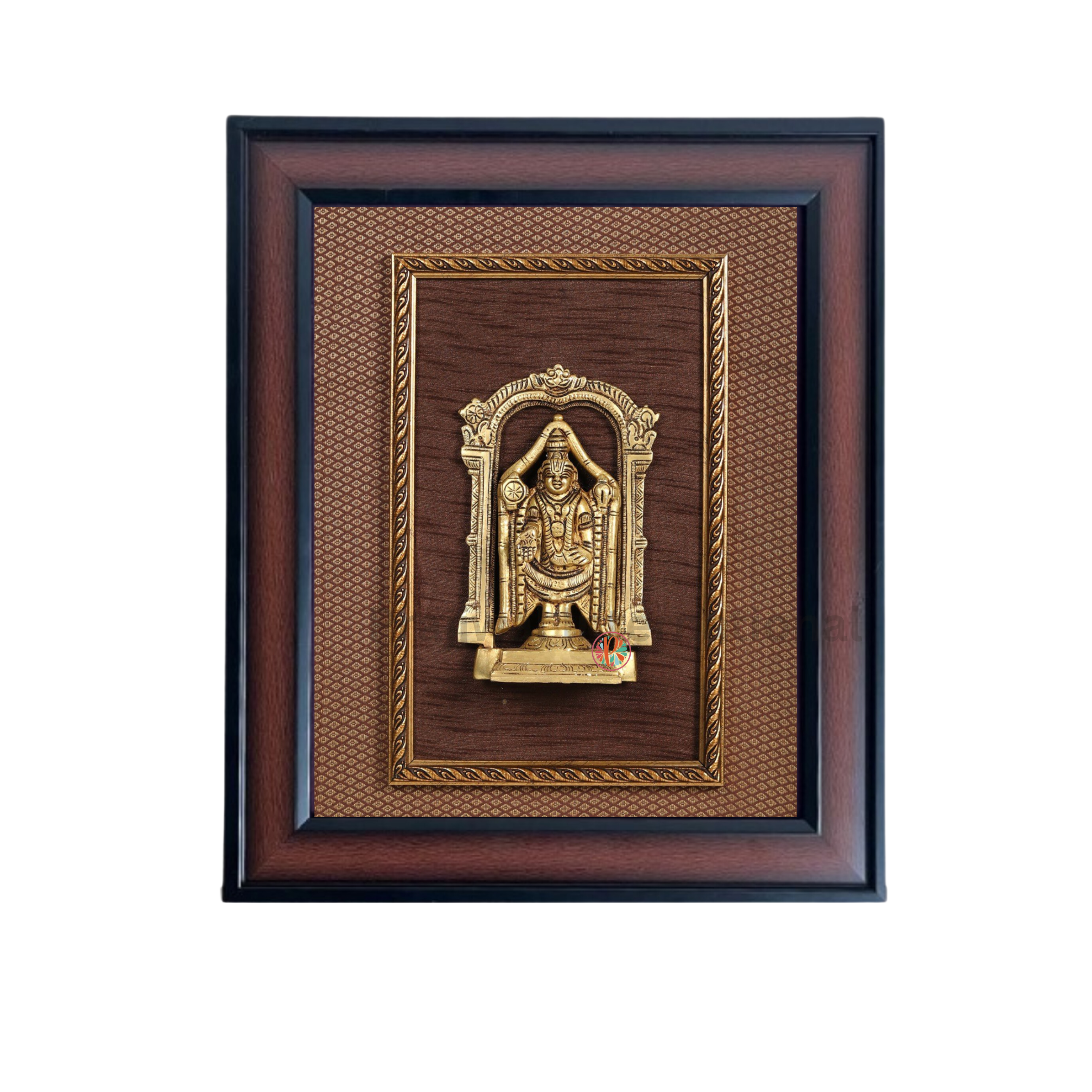 Wooden Framed Triputi Balaji | Wall Hanging #PIF-1142