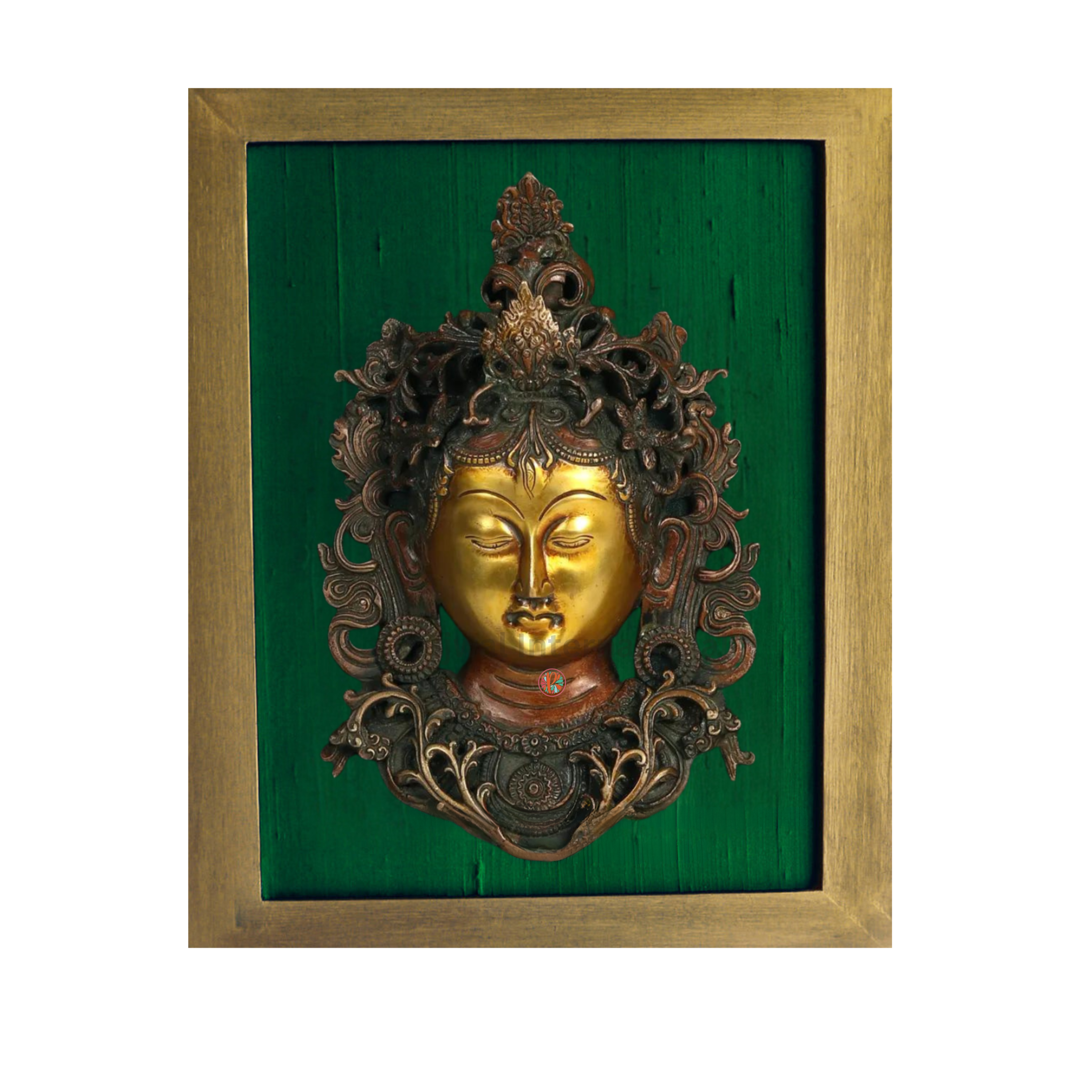   Wooden Framed Goddess Tara (Tibetan Buddhist Deity) #PIF-1134
