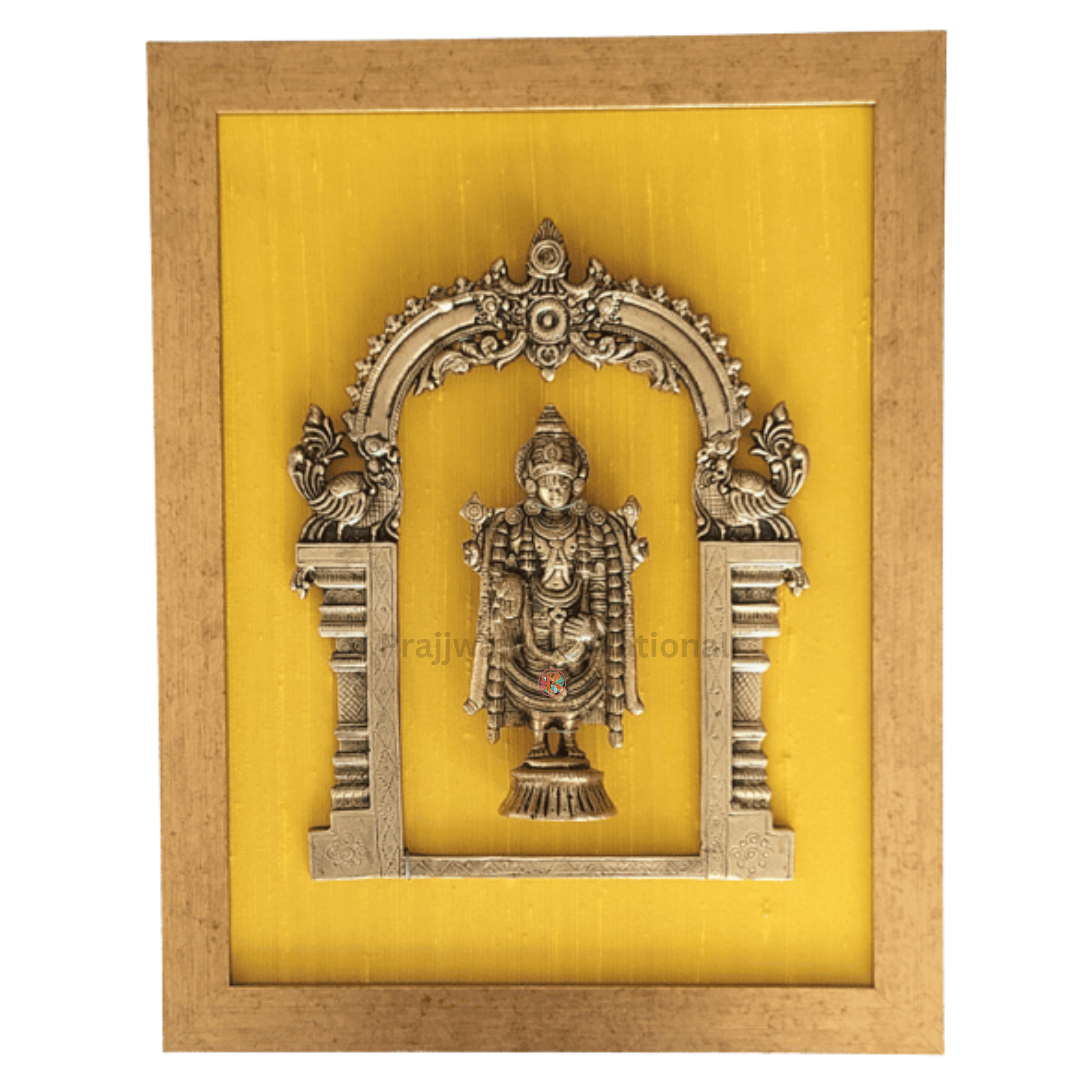 Brass Prabhavali with Lord Balaji | Framed Wall Hanging 