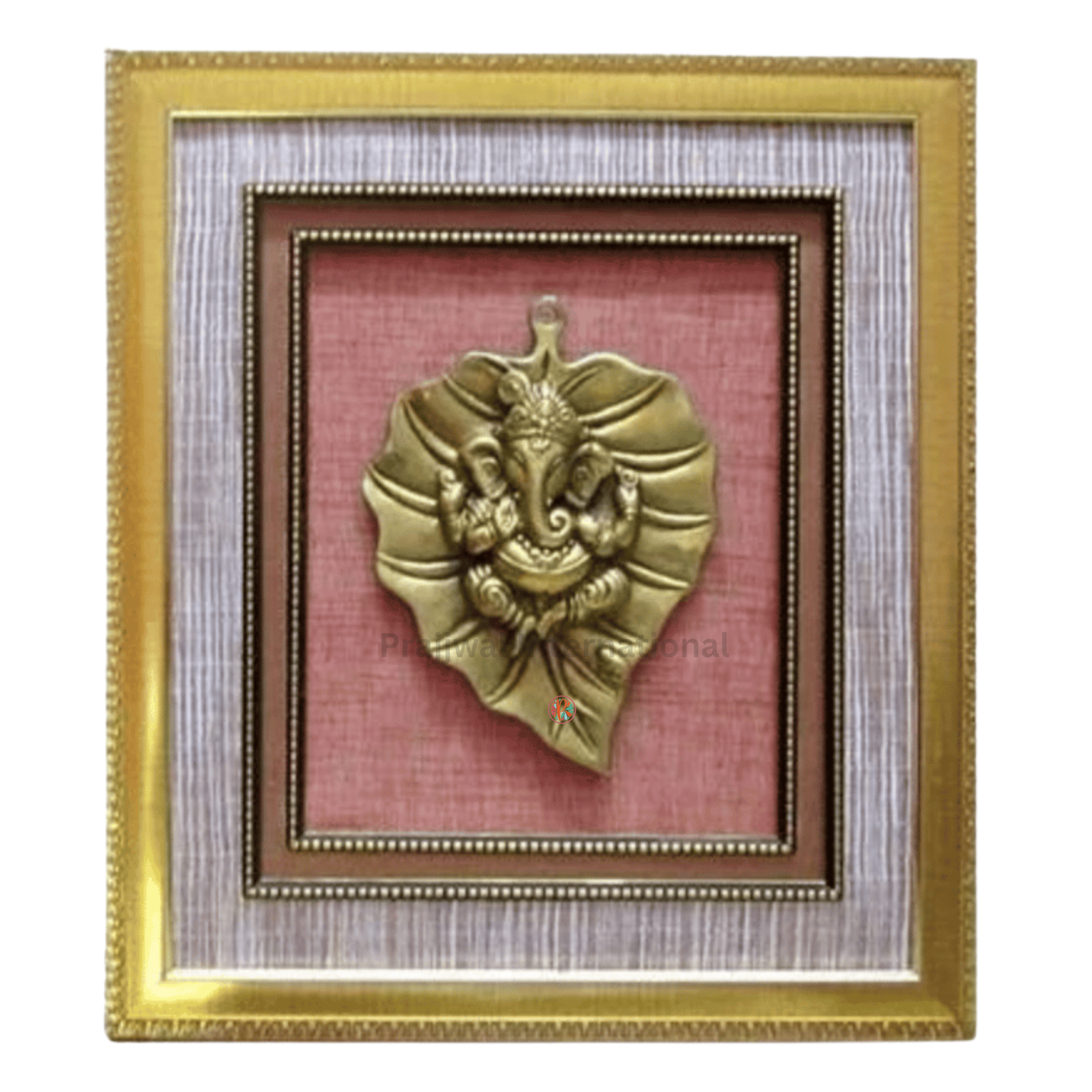 Brass Leaf Ganesha Wall Hanging | Artistic Home Decor | 18 x 15 Inches
