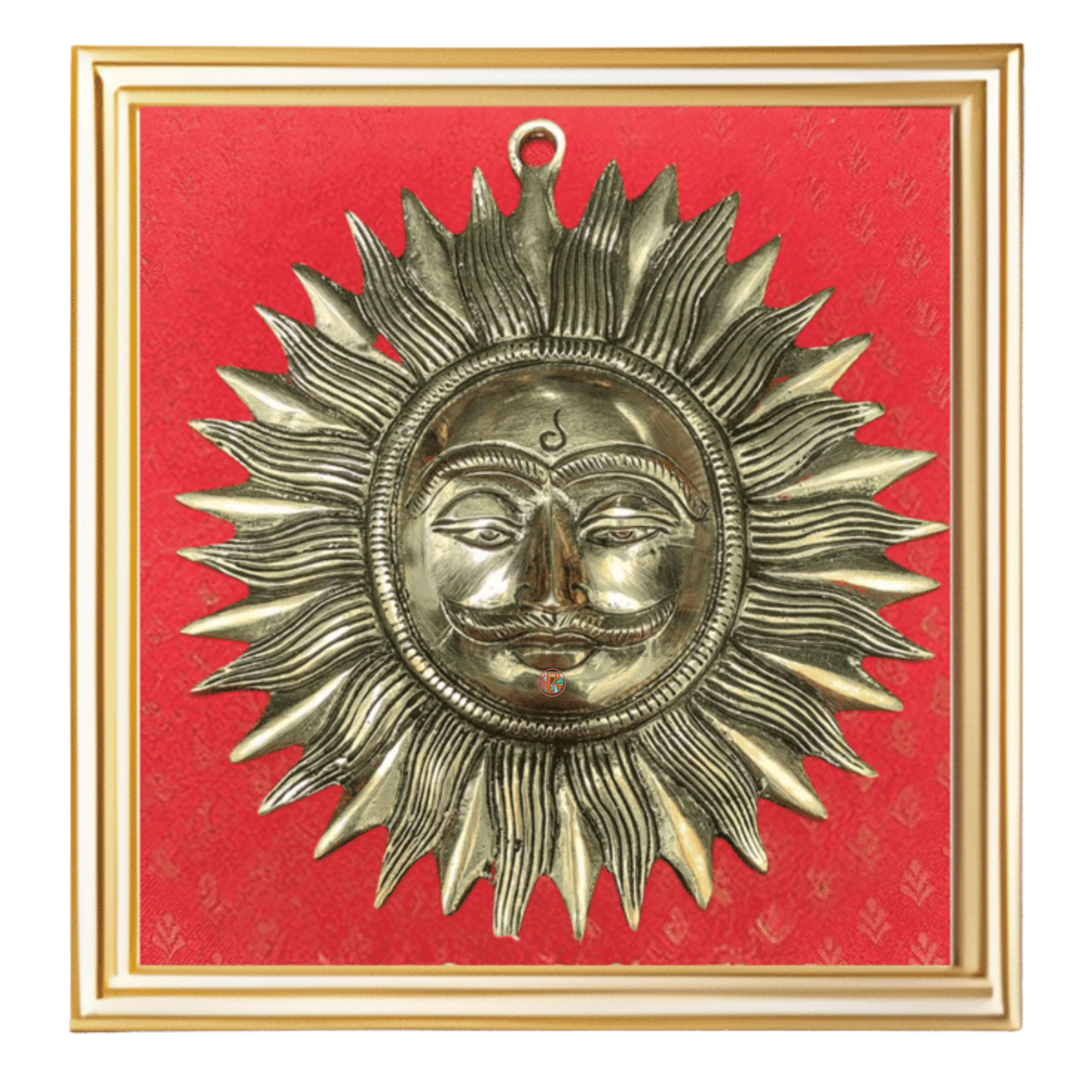 Brass Surya Wall Frame | Sun God Wall Hanging | Spiritual Home Decor