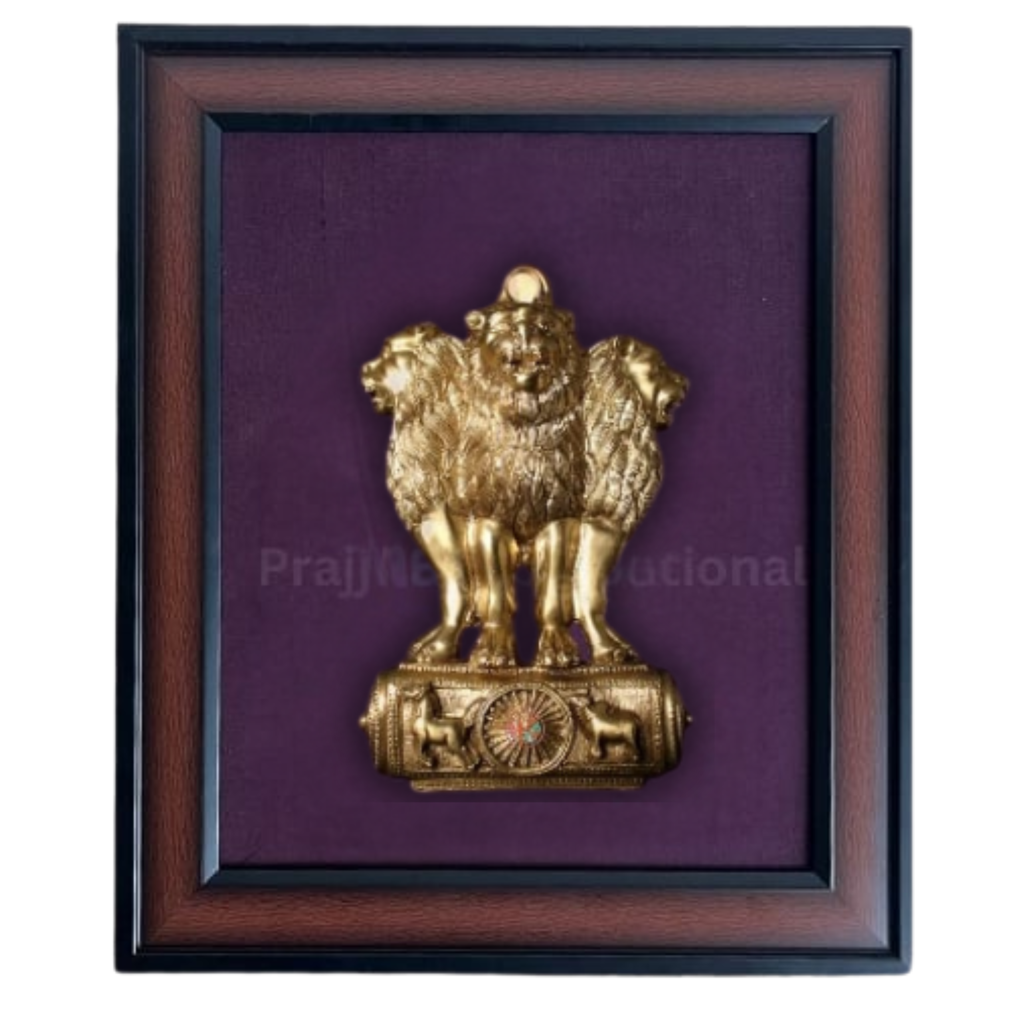 Brass Ashoka Stambh Wall Hanging Frame | National Emblem of India | Symbol of Power & Heritage