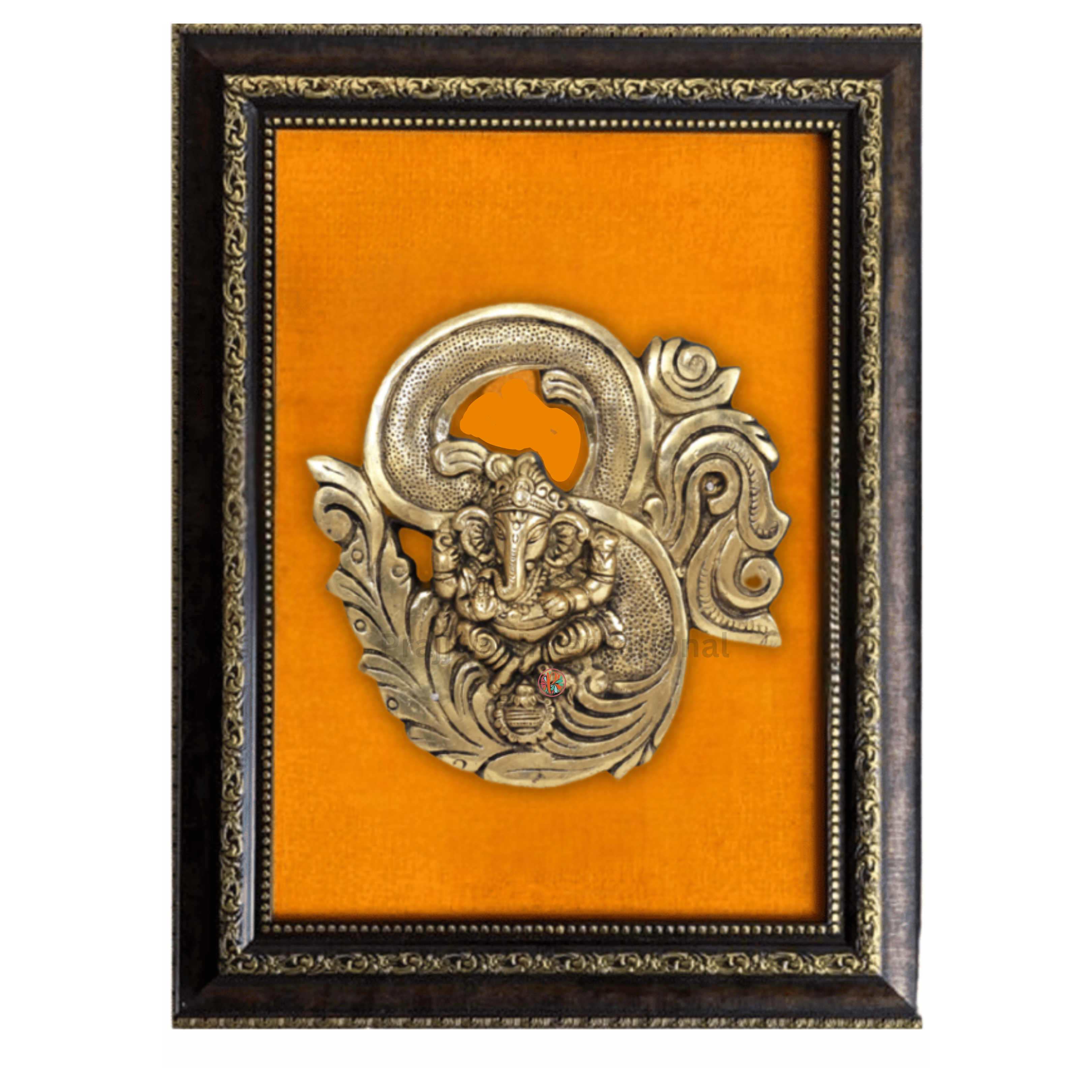 Brass Om Wall Hanging Frame | Sacred Symbol of Peace & Energy | Spiritual Wall Decor