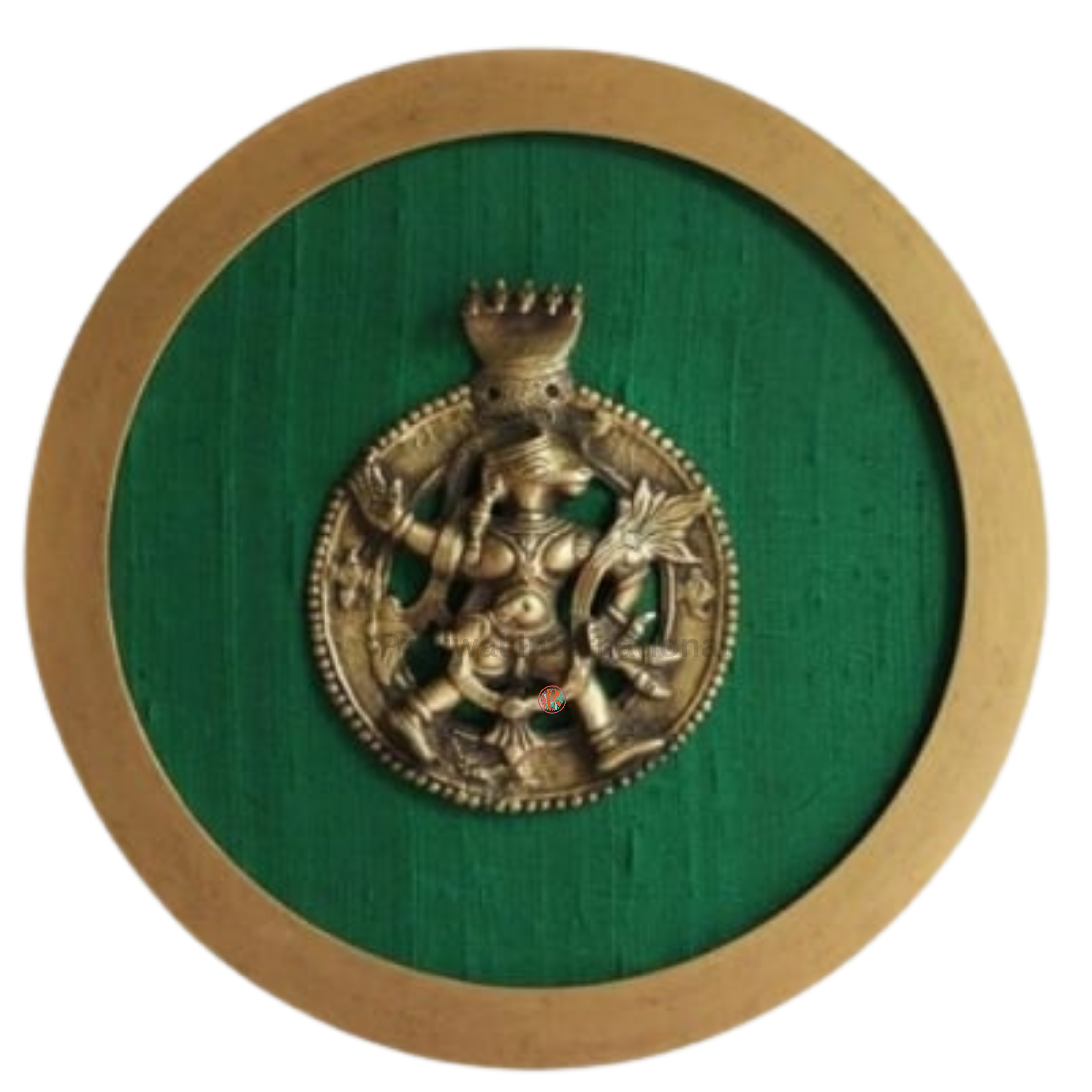 Brass Hanuman Wall Hanging Frame | Divine Strength & Devotion | Circular Wall Decor