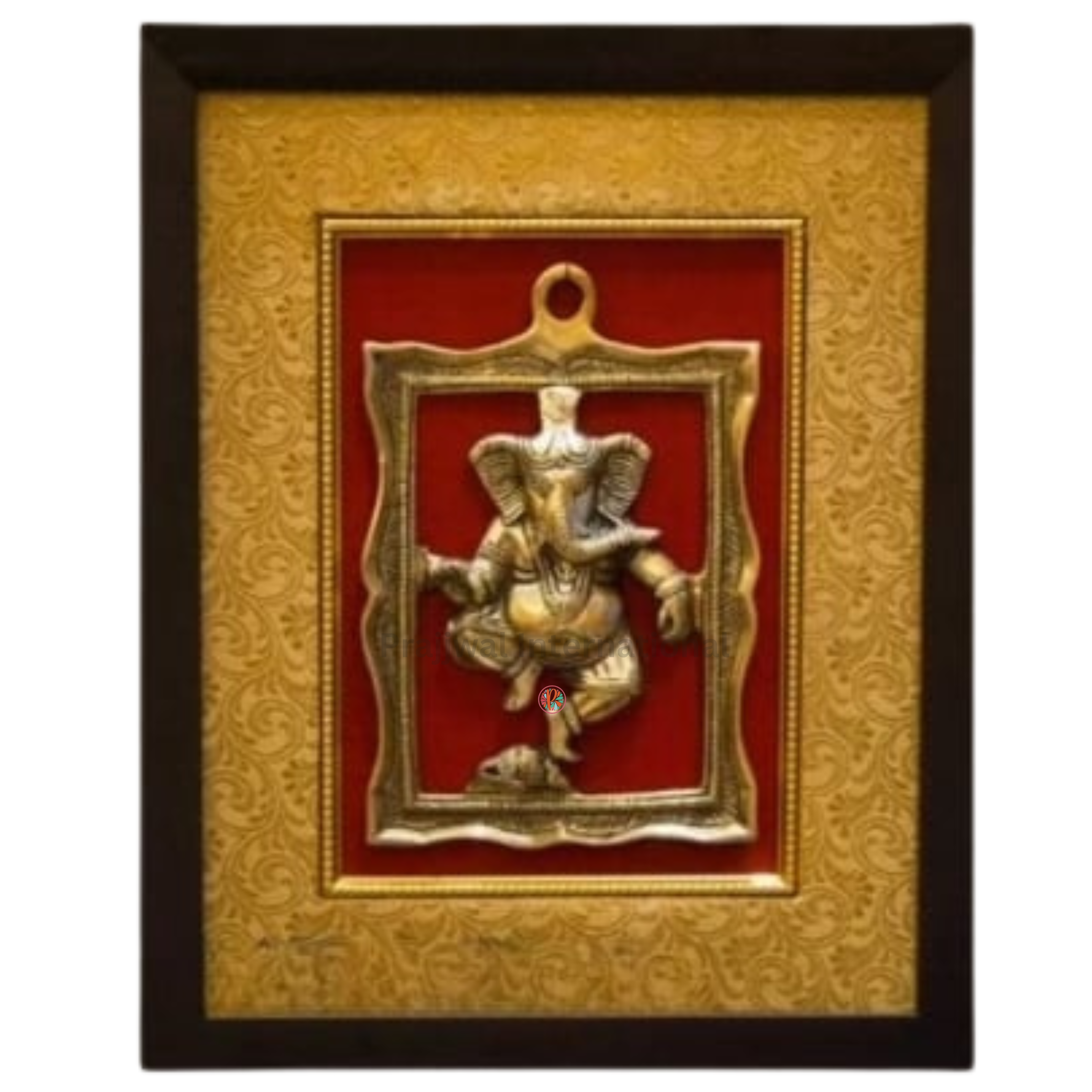 Brass Ganesh Wall Hanging Frame | Auspicious Decor for Divine Blessings